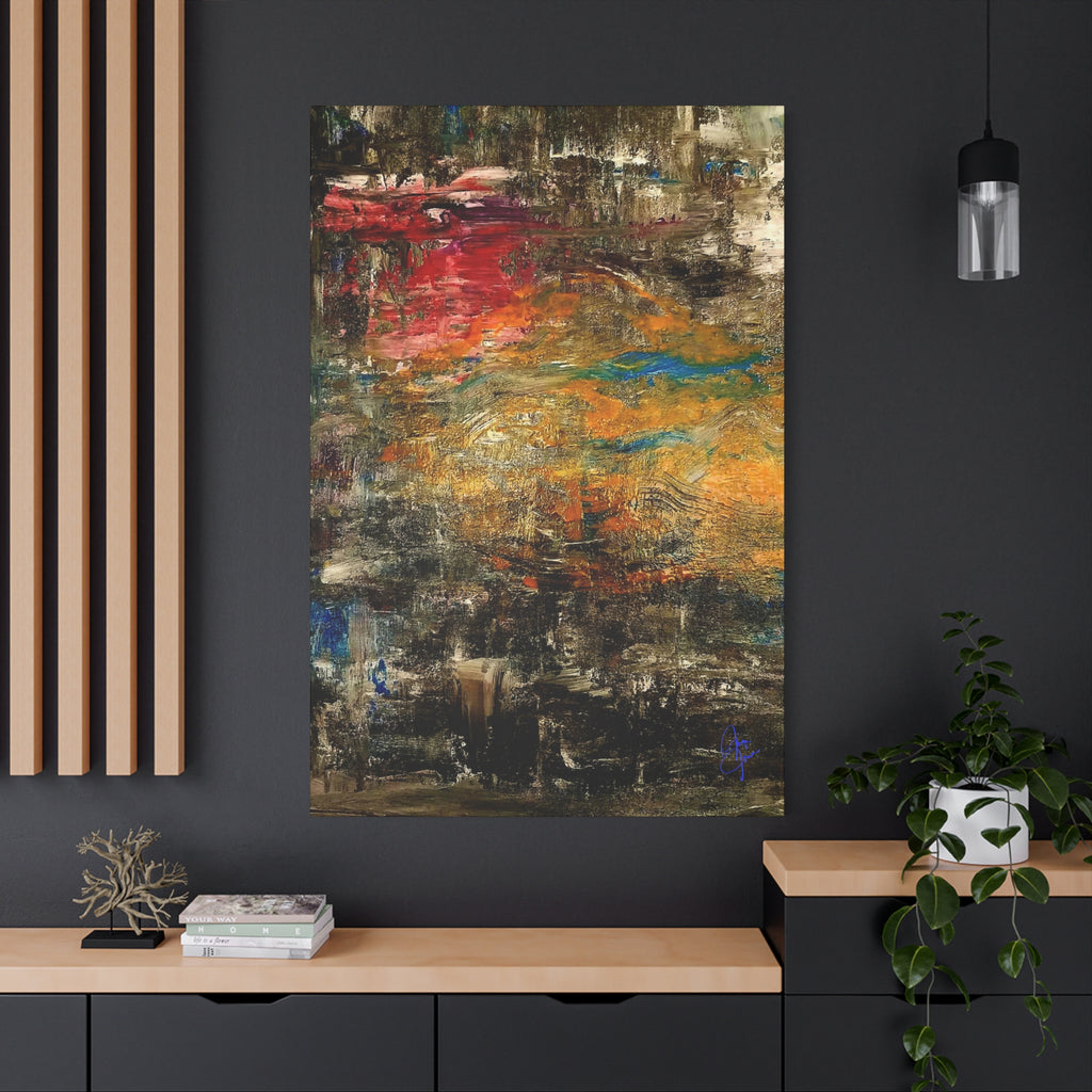 Abstract Autumn Texture Matte Canvas Print — Stretched Wall Art