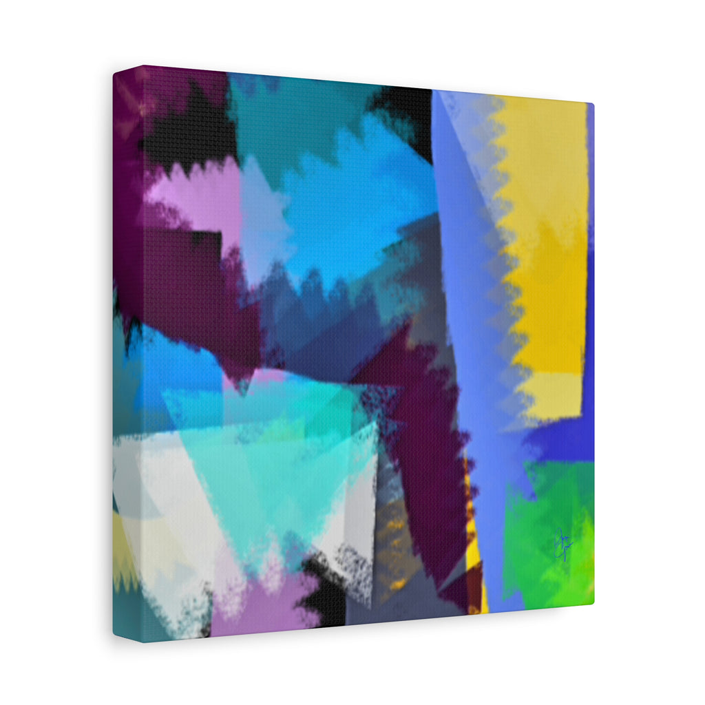 Abstract Color Burst Canvas Print — Vibrant Geometric Wall Art