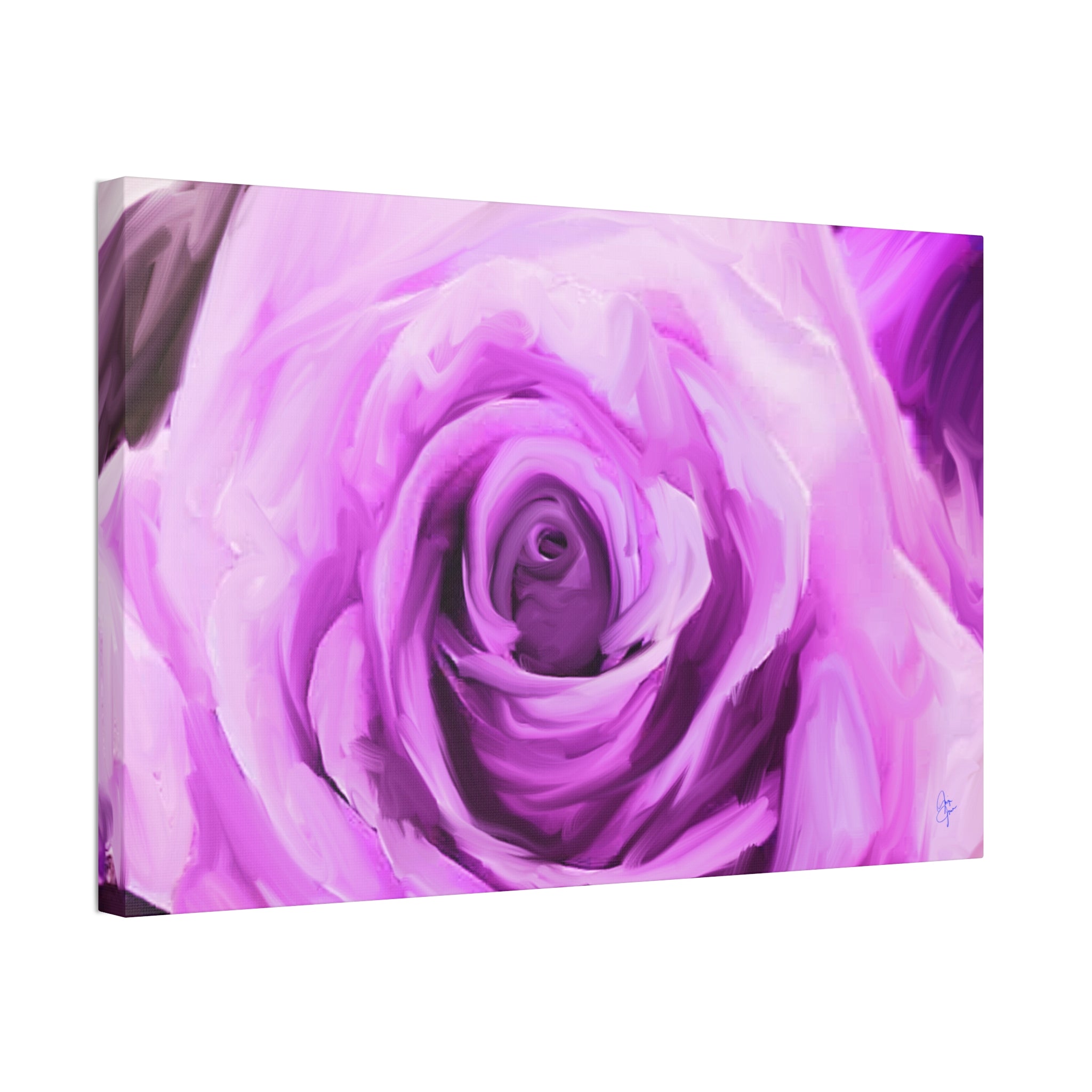Lavender Rose Abstract Canvas Print — Stretched 1.5" Wall Art