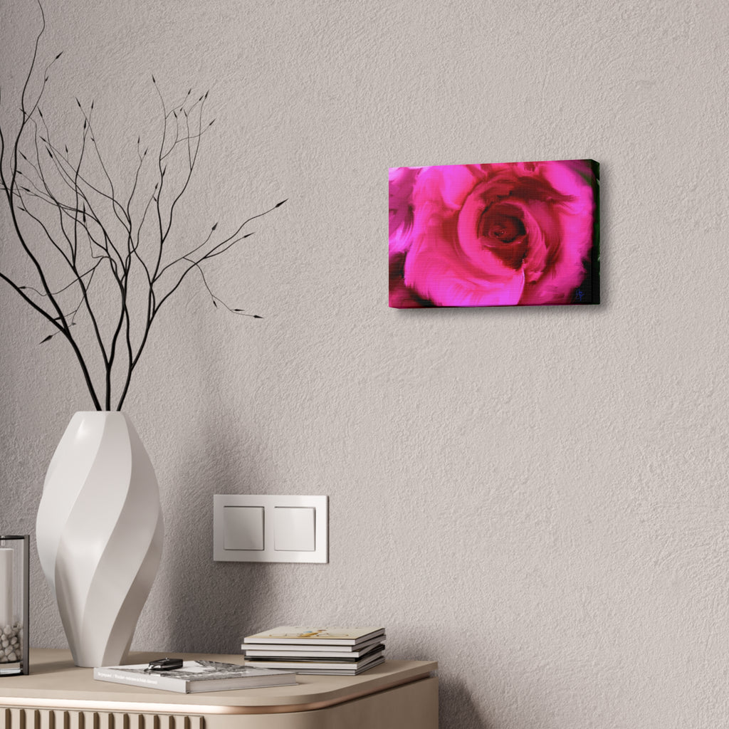 Pink Rose Abstract Canvas Print — Stretched 1.5" Wall Art