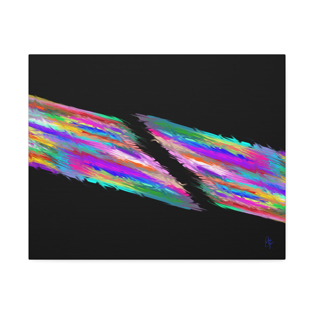 Abstract Rainbow Streak Canvas