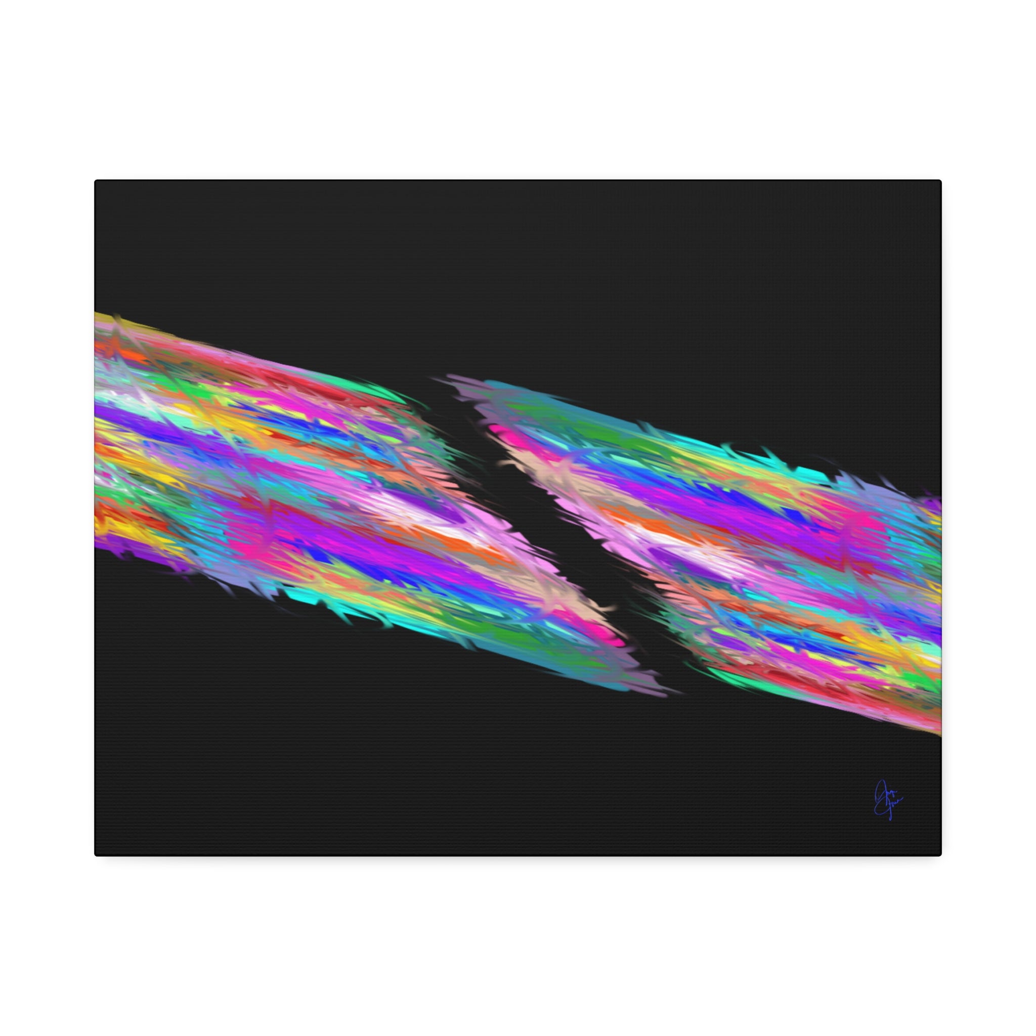 Abstract Rainbow Streak Canvas