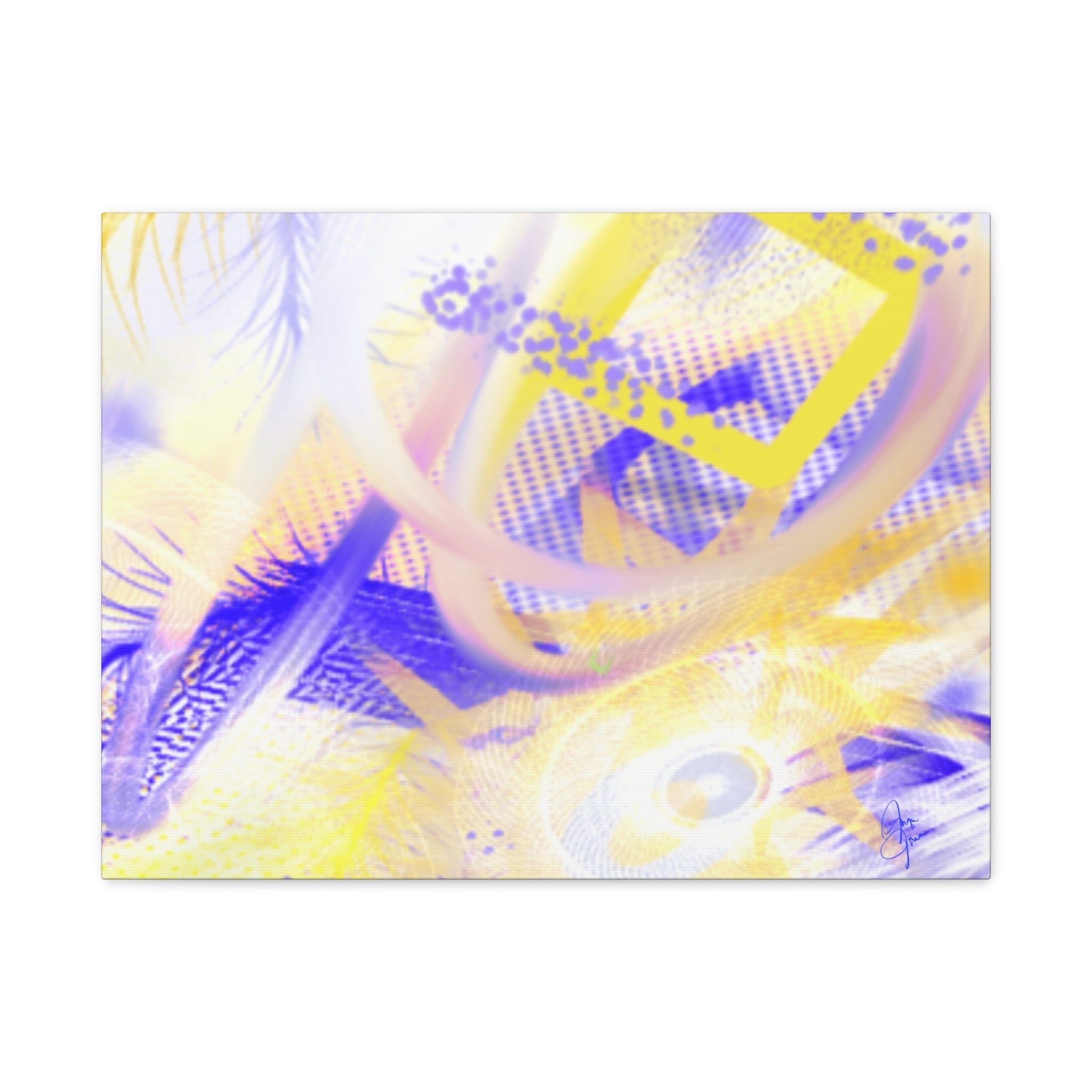 Abstract Feathered Glow Canvas Print — Matte Stretched Wall Art