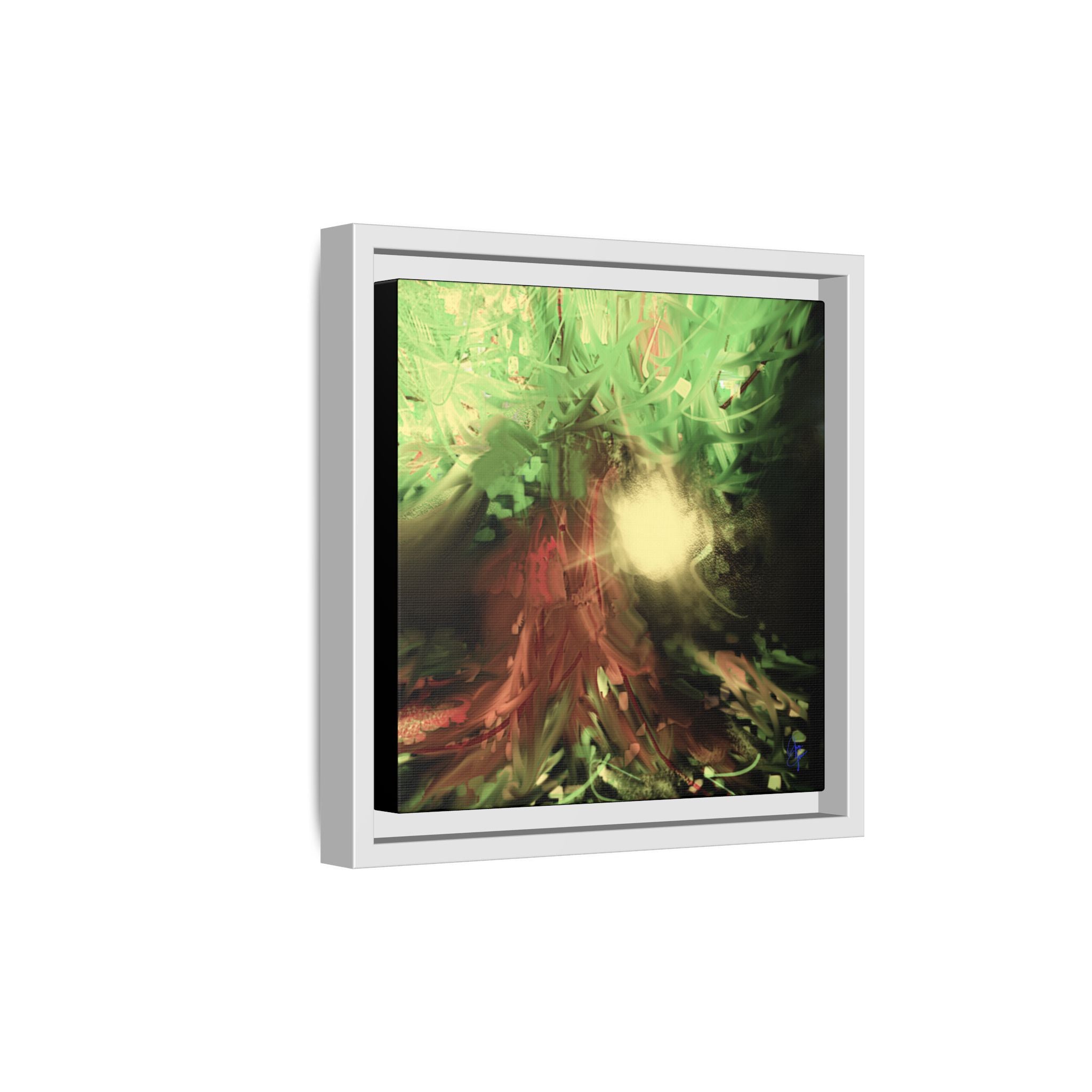 Sunset Tree Matte Canvas Framed Wall Art