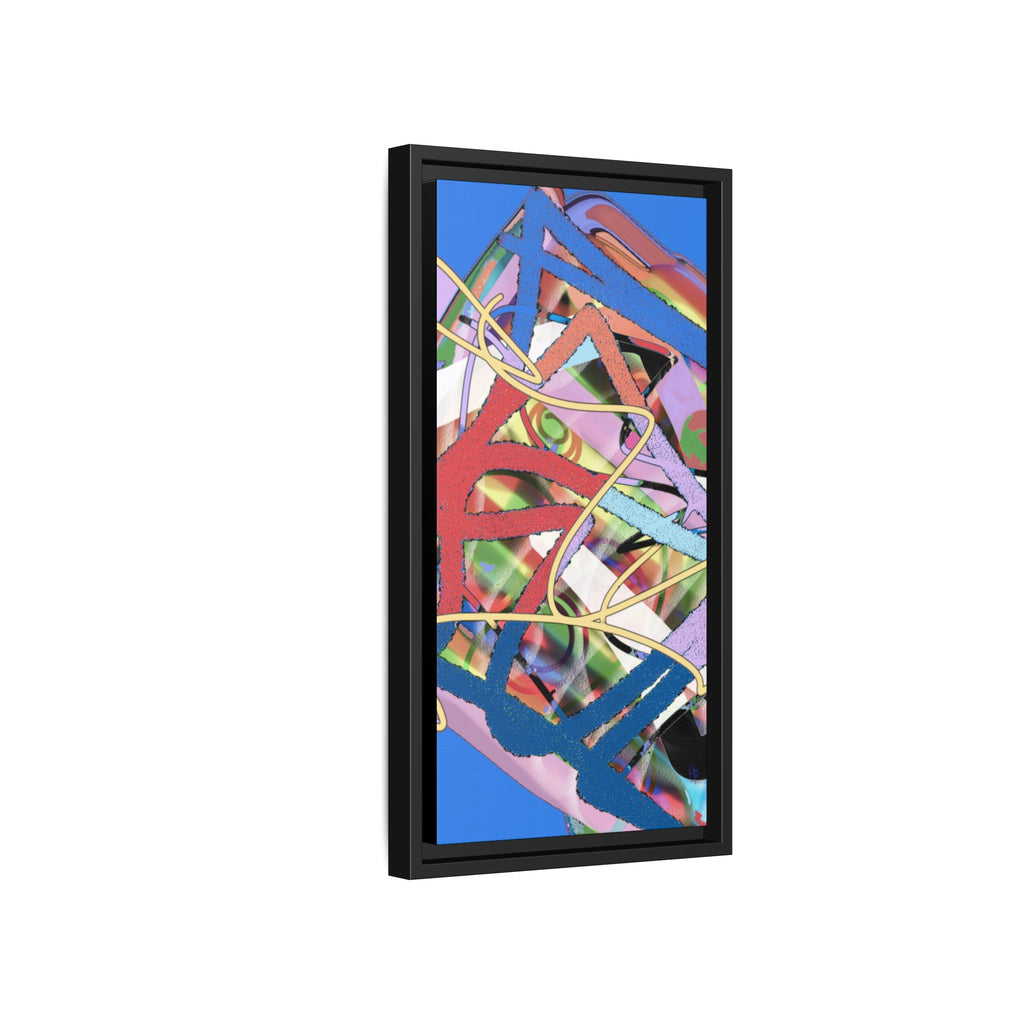 Abstract Multi‑Color Framed Canvas Art – Vibrant Modern Wall Decor