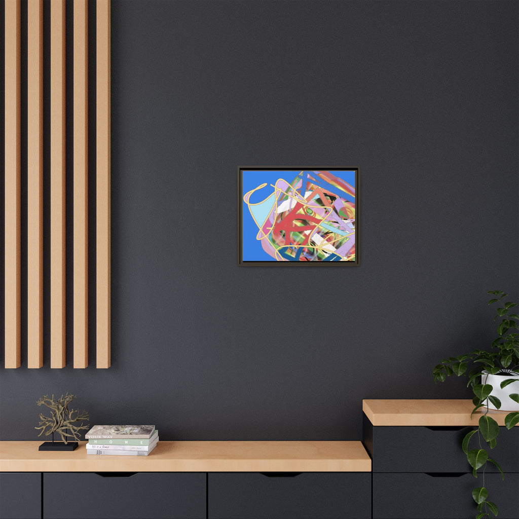 Abstract Multi‑Color Framed Canvas Art – Vibrant Modern Wall Decor