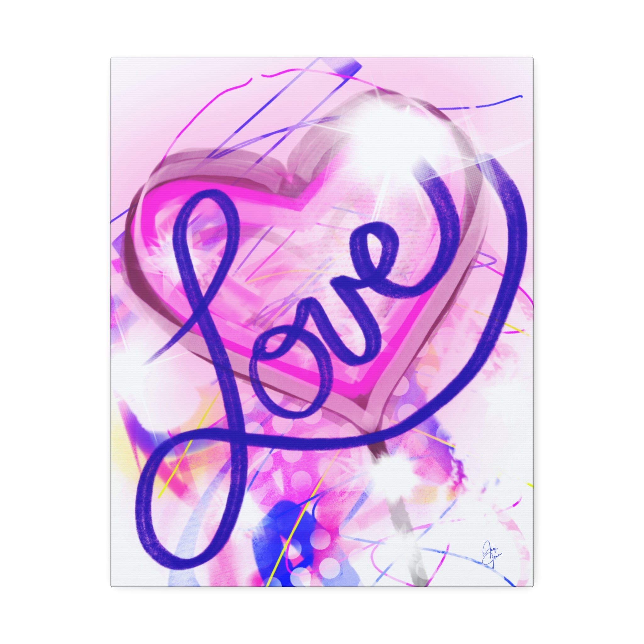 Valentine "Love Your Valentine" Stretched Canvas Wall Art