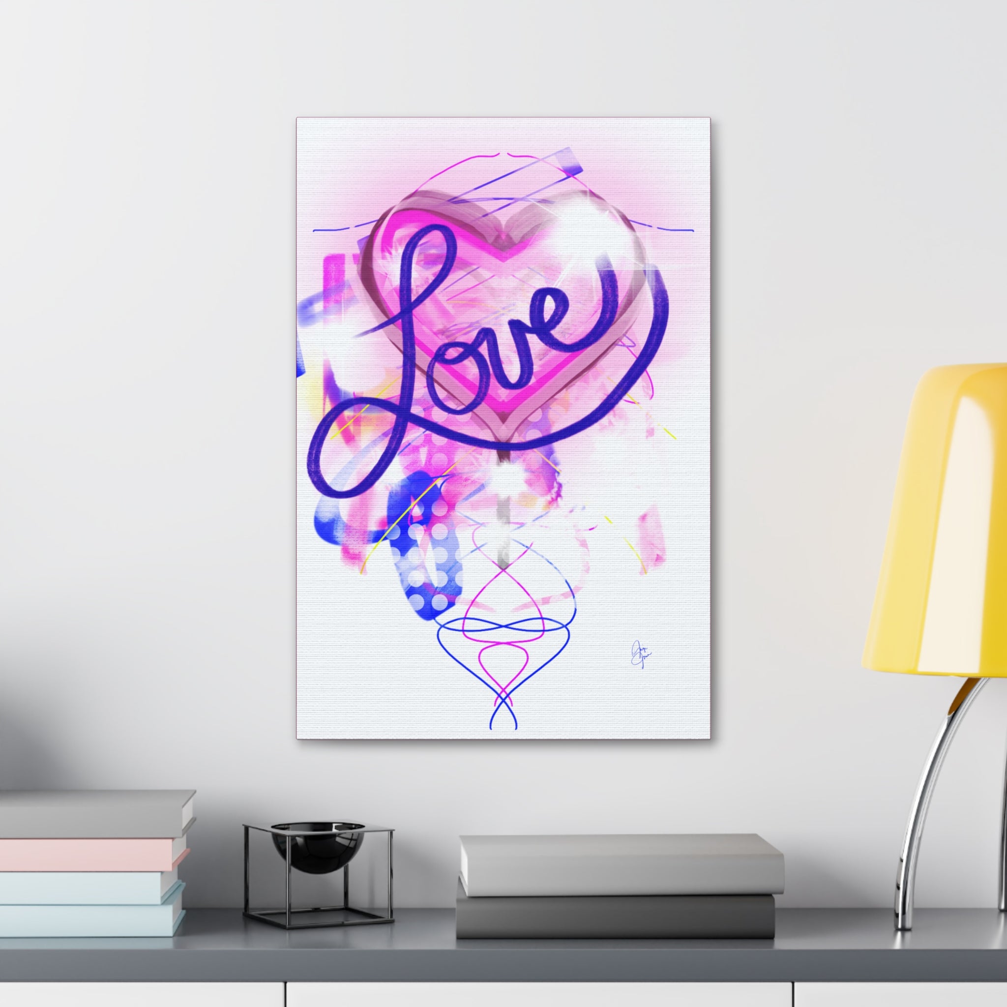 Valentine "Love Your Valentine" Stretched Canvas Wall Art