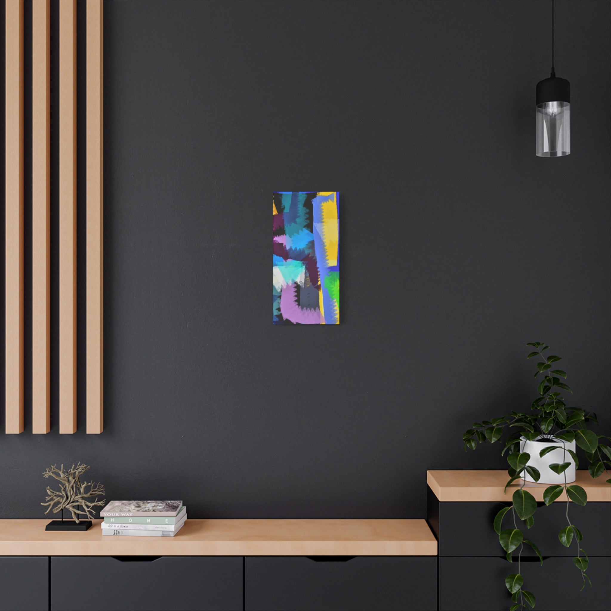 Abstract Color Burst Canvas Print — Vibrant Geometric Wall Art