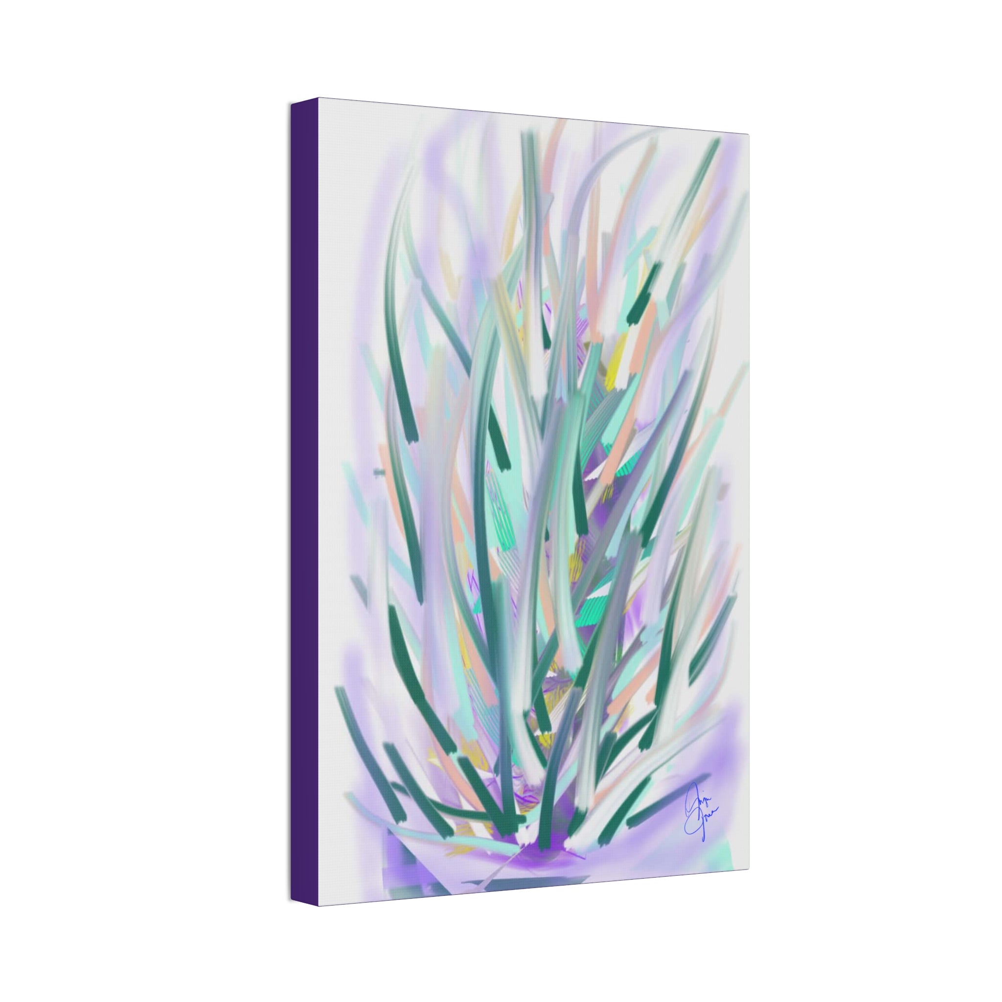 Abstract Pastel Grass Canvas Print — Stretched 1.5"