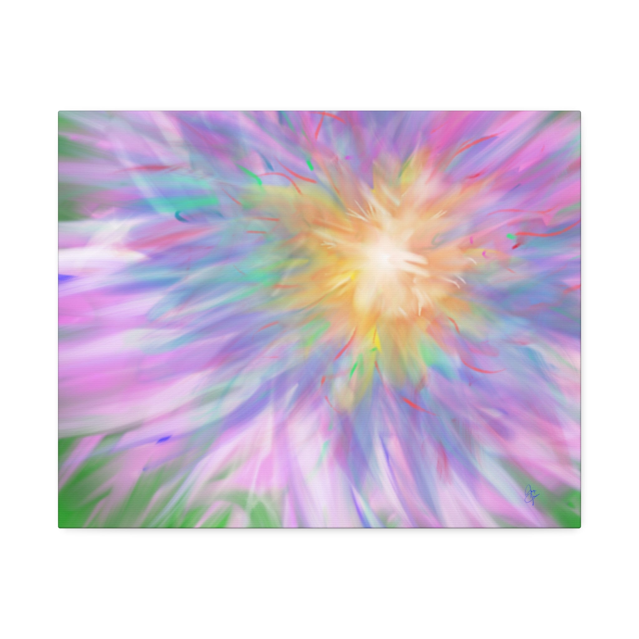 Vibrant Lilypad Stretched Canvas Wall Art