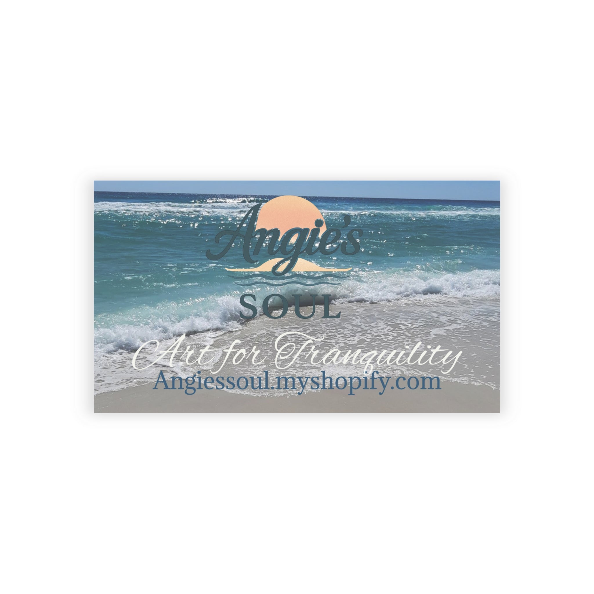 Tranquil Beach Business Cards — 'Art for Tranquility' Professional Cards