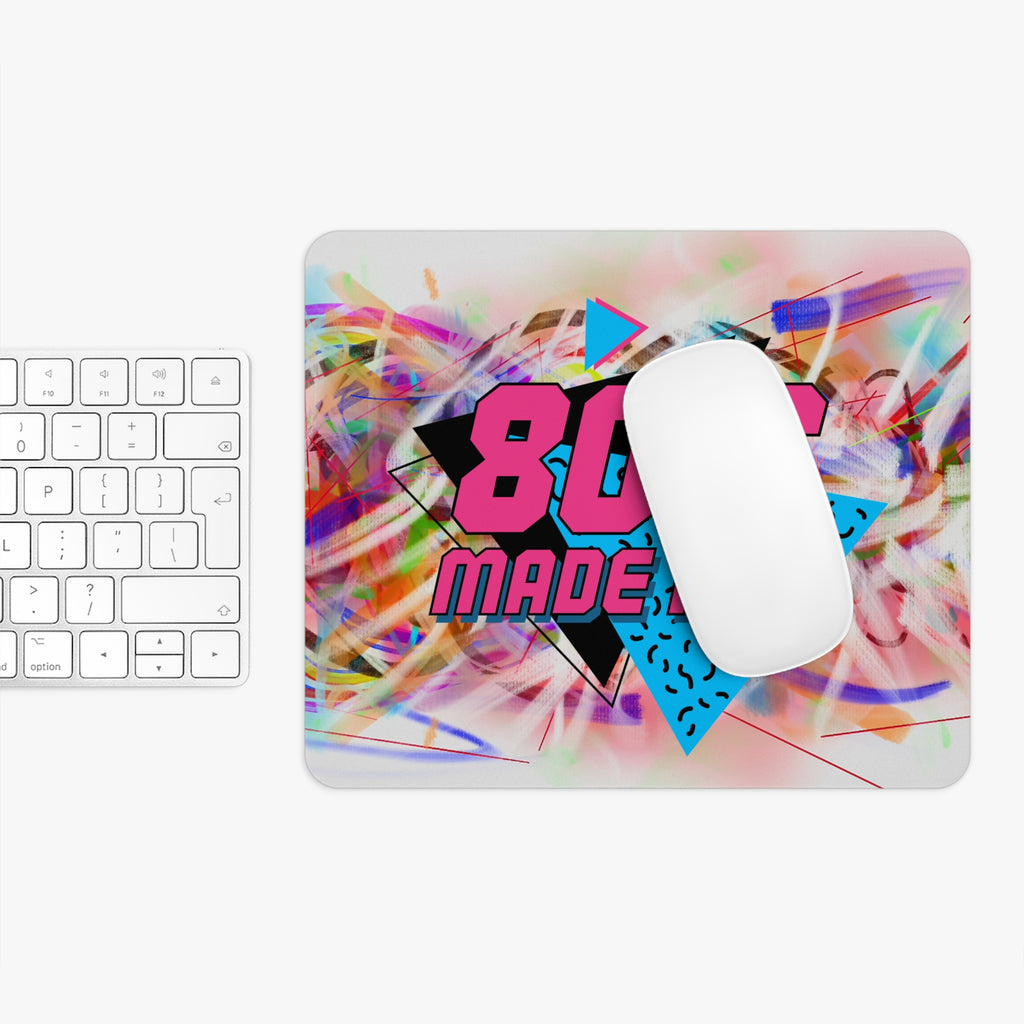 80's Made Me Retro Mouse Pad — Neon 1980s Vaporwave Desk Mat