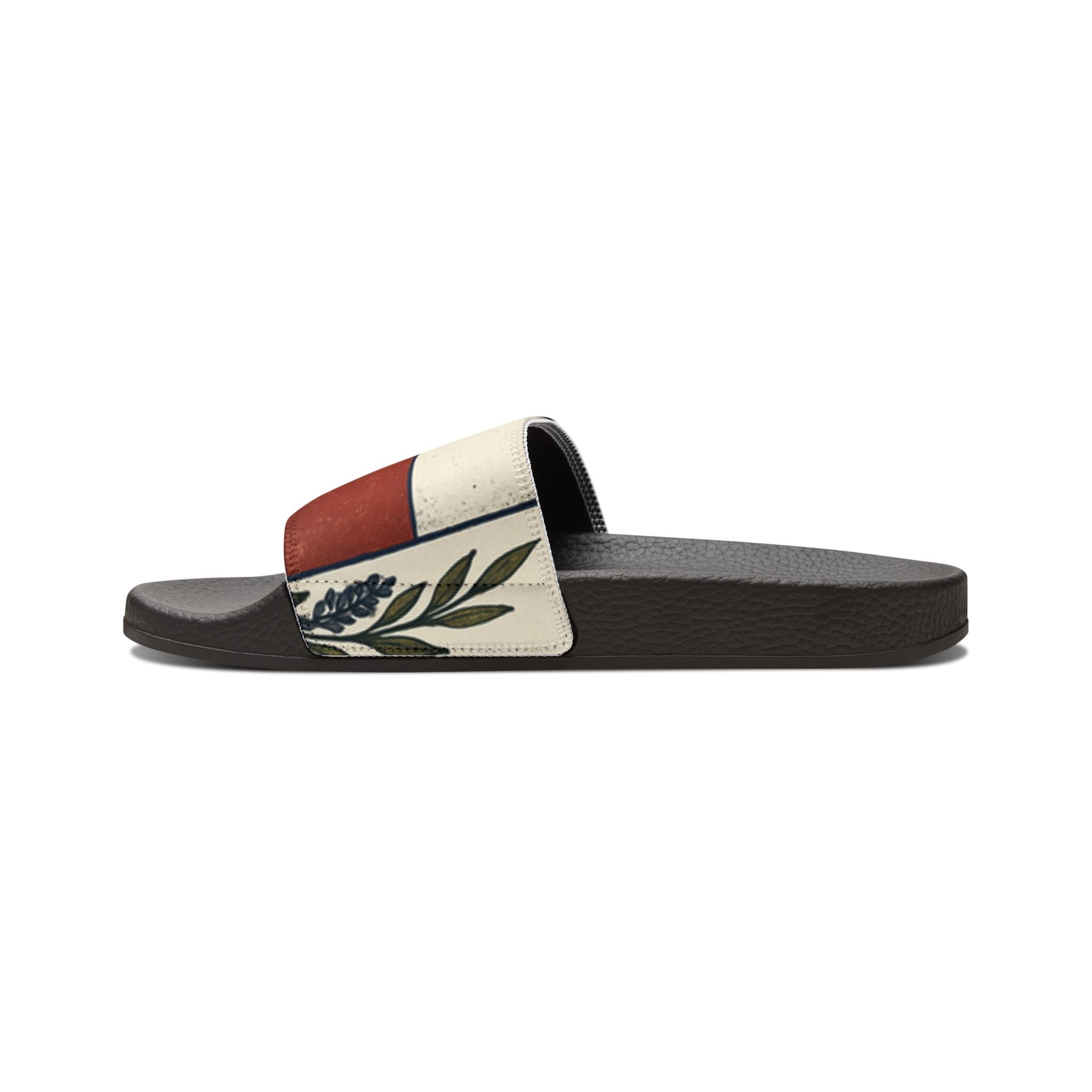 Stylish Women's Removable-Strap Sandals with Tropical Design 1