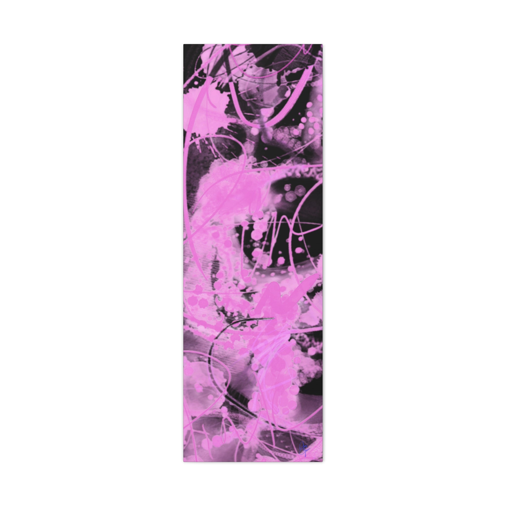 Pink Abstract Graffiti Matte Canvas