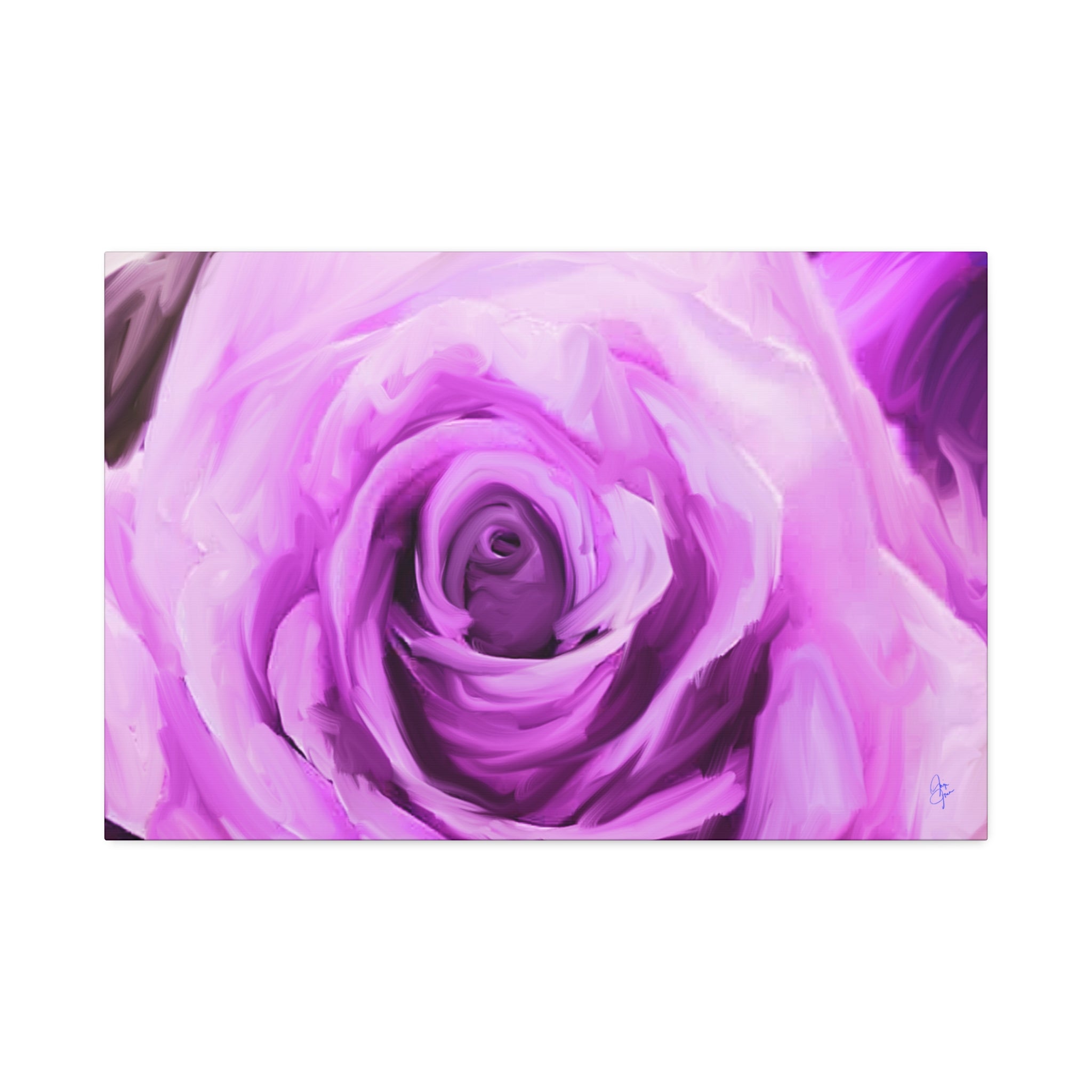 Lavender Rose Abstract Canvas Print — Stretched 1.5" Wall Art