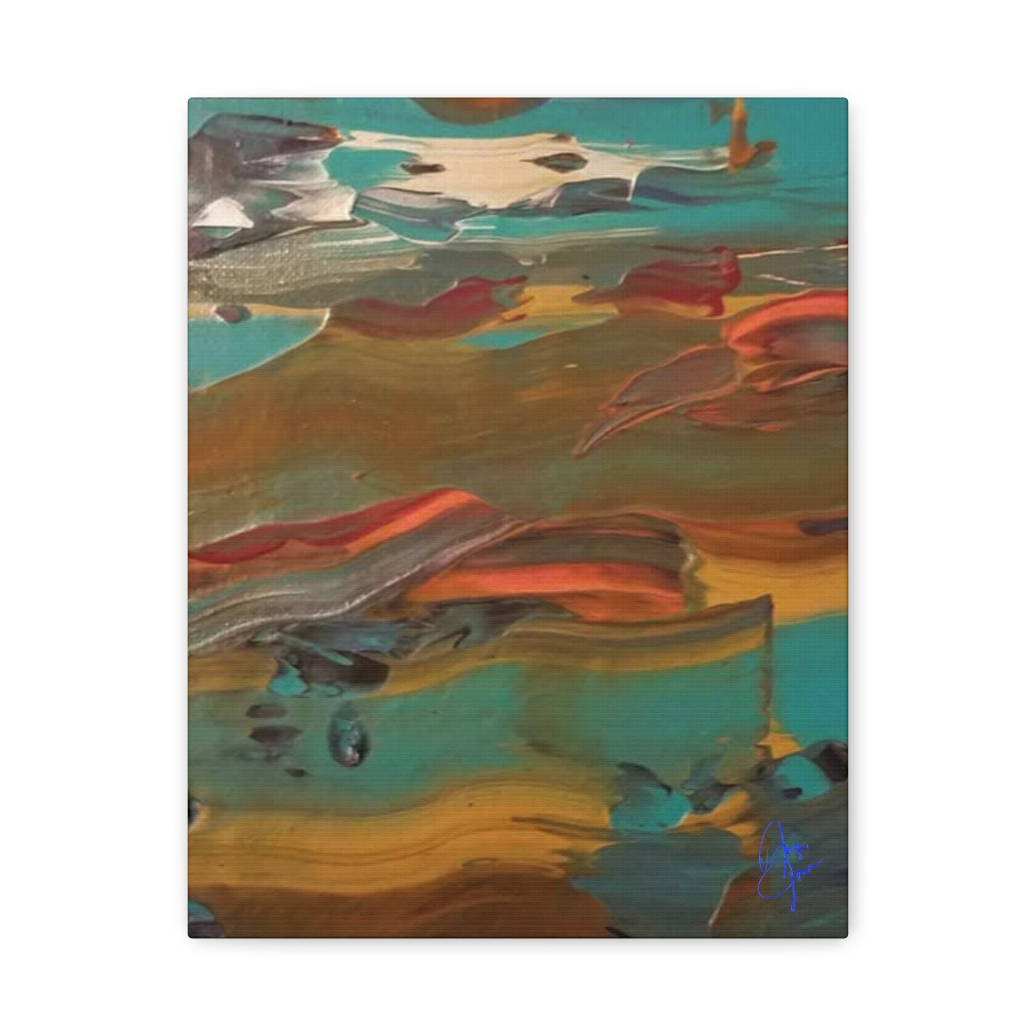 Abstract Colorwave Matte Canvas Print — Stretched 1.25" Wall Art
