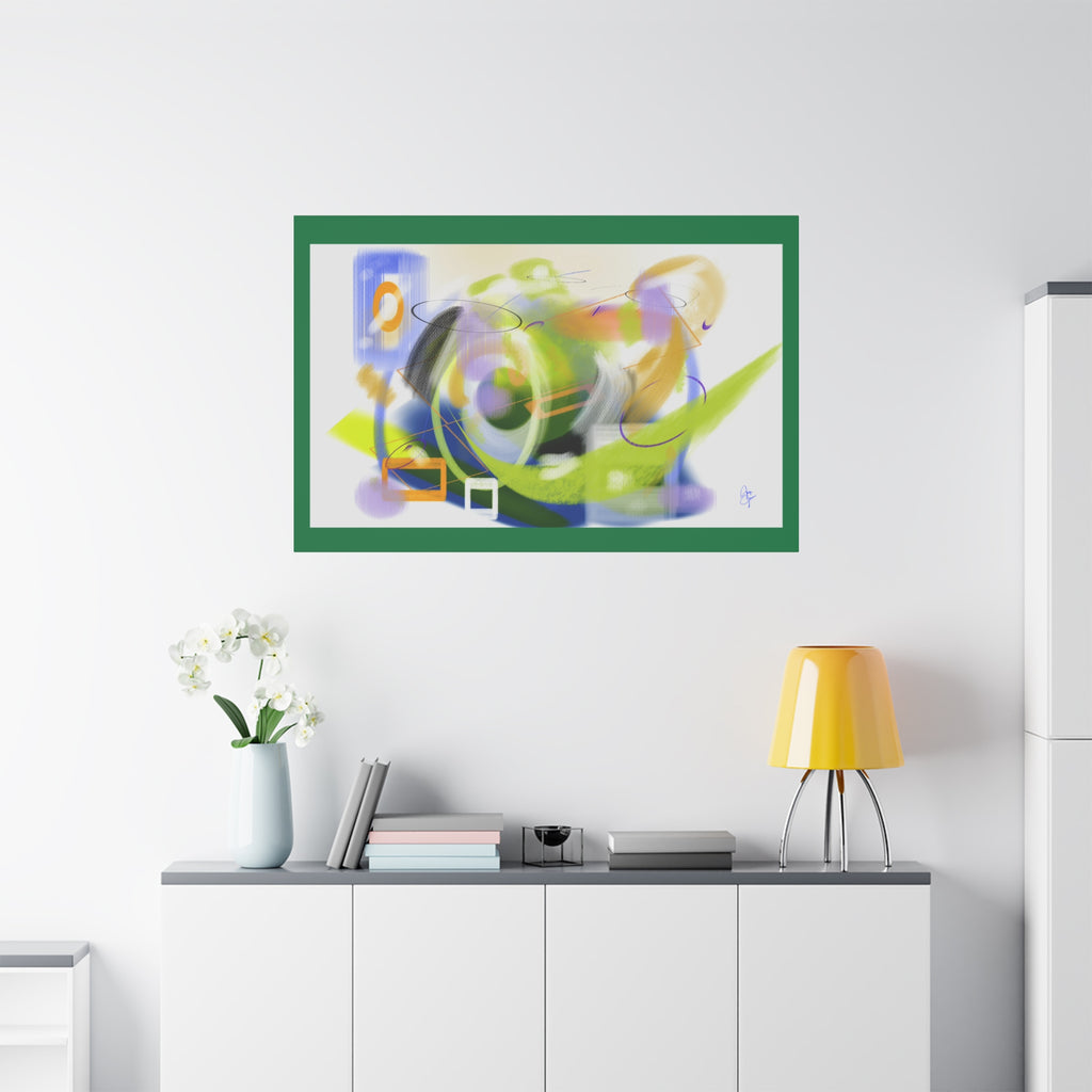 Abstract Color Swirl Matte Canvas Print — Modern Stretched Wall Art