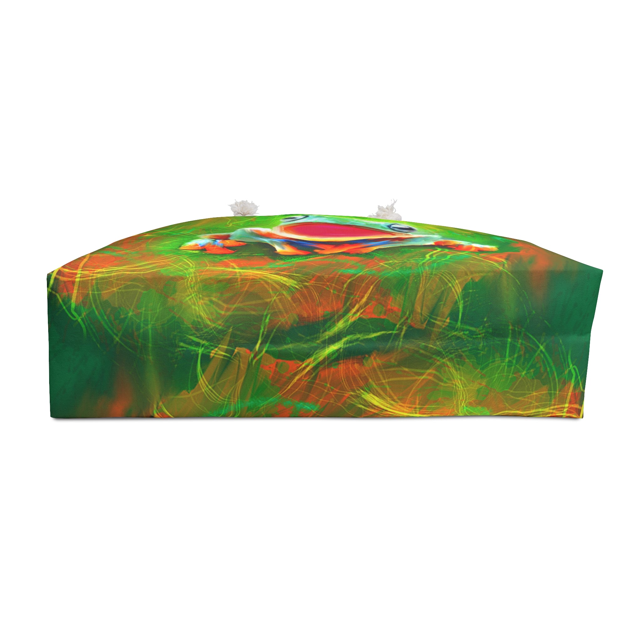 Colorful Frog Weekender Bag — Vibrant Tropical Travel Tote