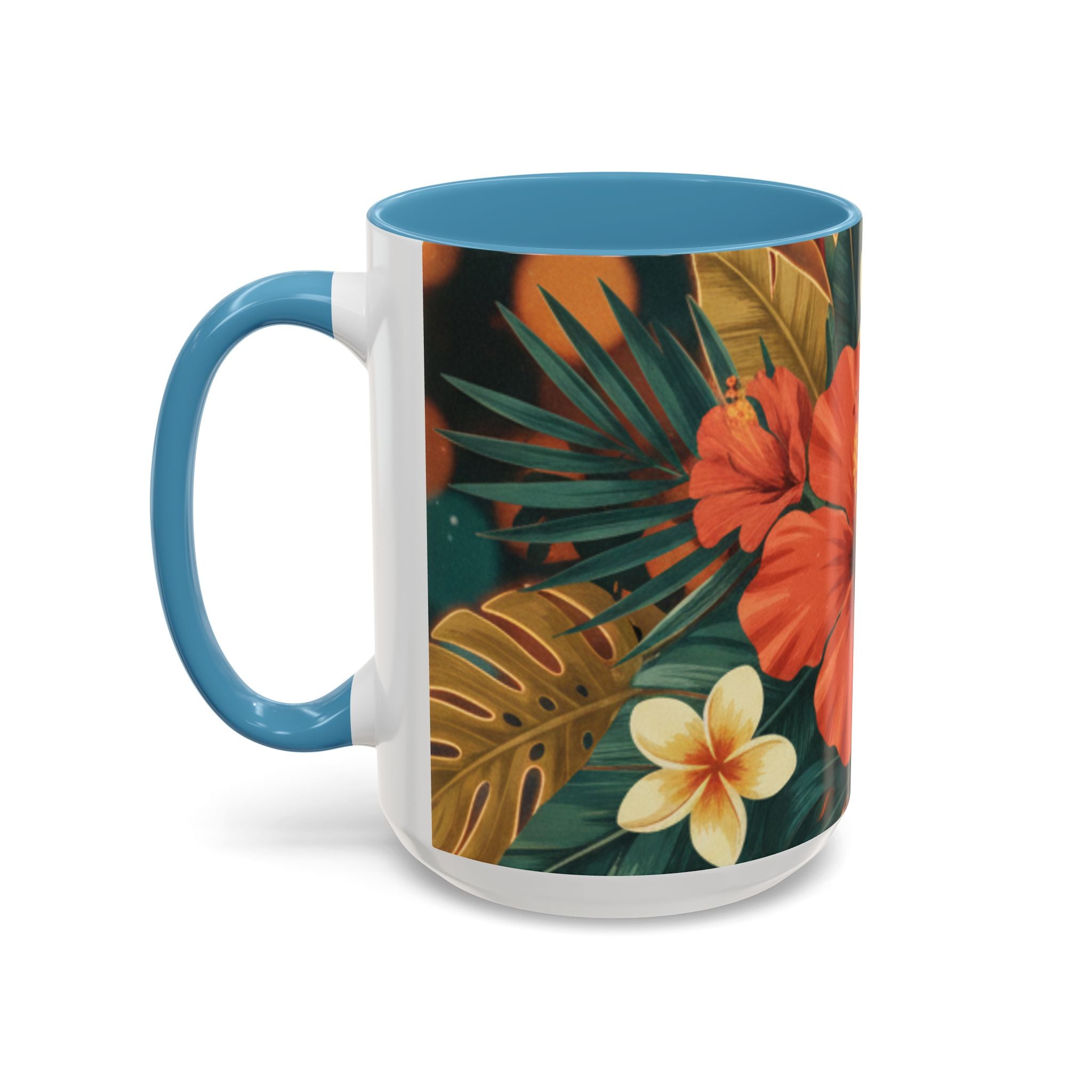 Hibiscus Tropical Coffee Mug — Floral Island Accent Mug (11/15 oz)