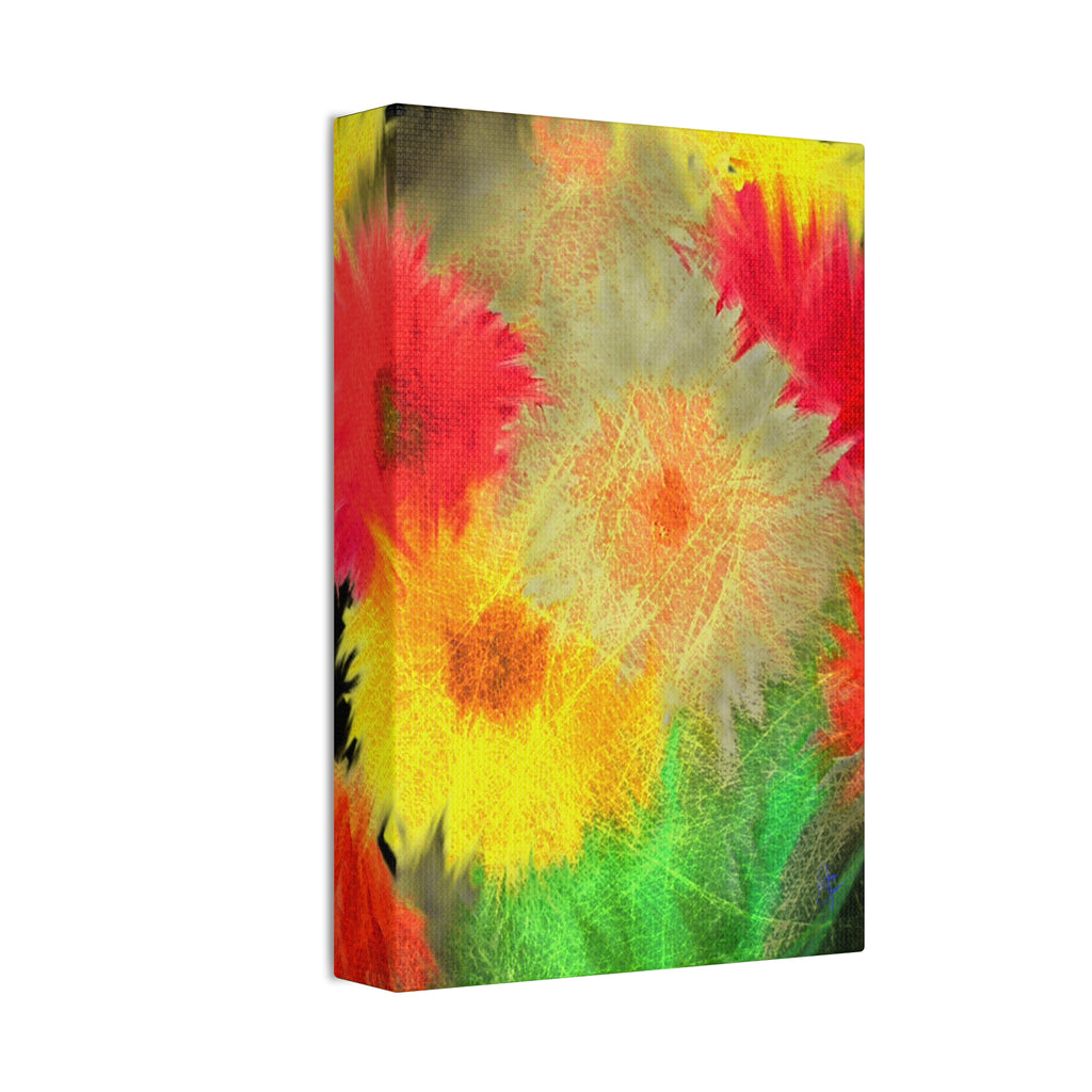 Abstract Rainbow Pumpkin Canvas Stretched 1.5" – Colorful Fall Wall Art
