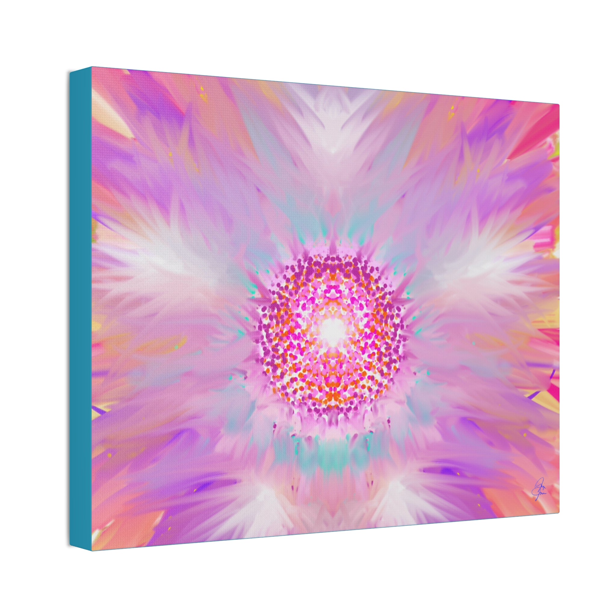 Pink Mandala Abstract Canvas - Stretched 1.5" Wall Art