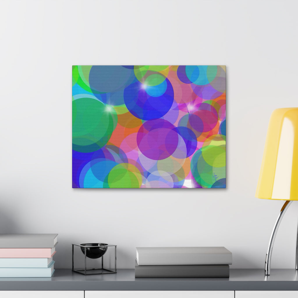Abstract Colorful Bokeh Canvas Print — Vibrant Stretched Wall Art