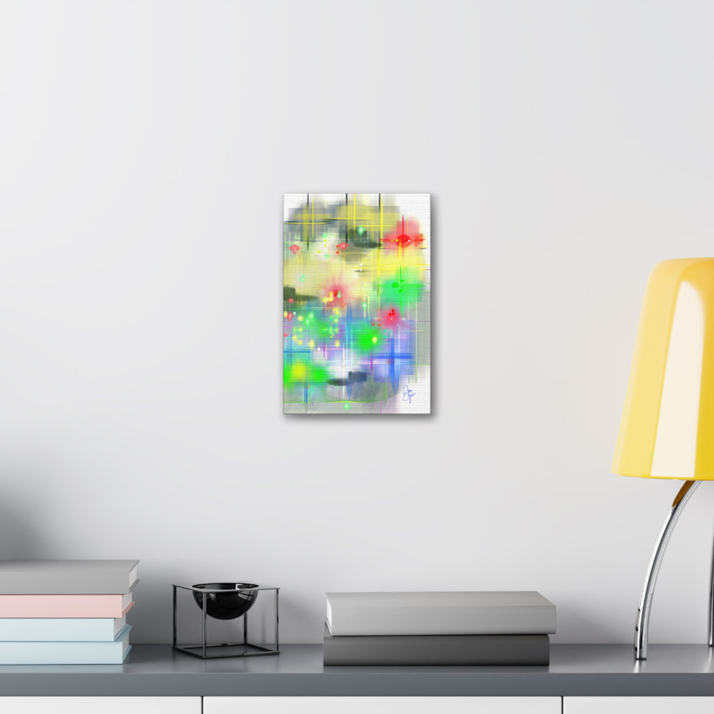 City Lights Canvas Stretched 1.5" — Urban Night Skyline Wall Art