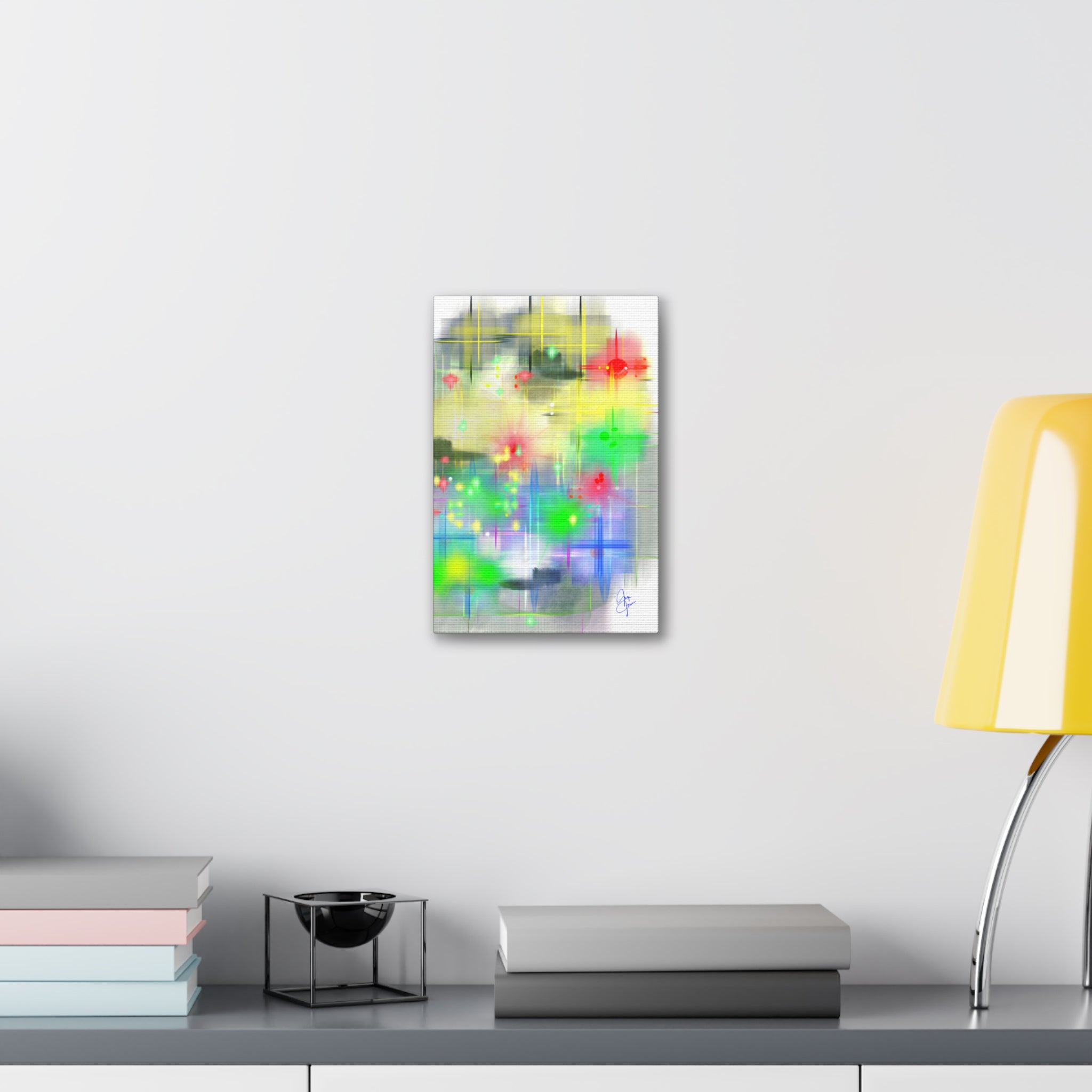 City Lights Canvas Stretched 1.5" — Urban Night Skyline Wall Art