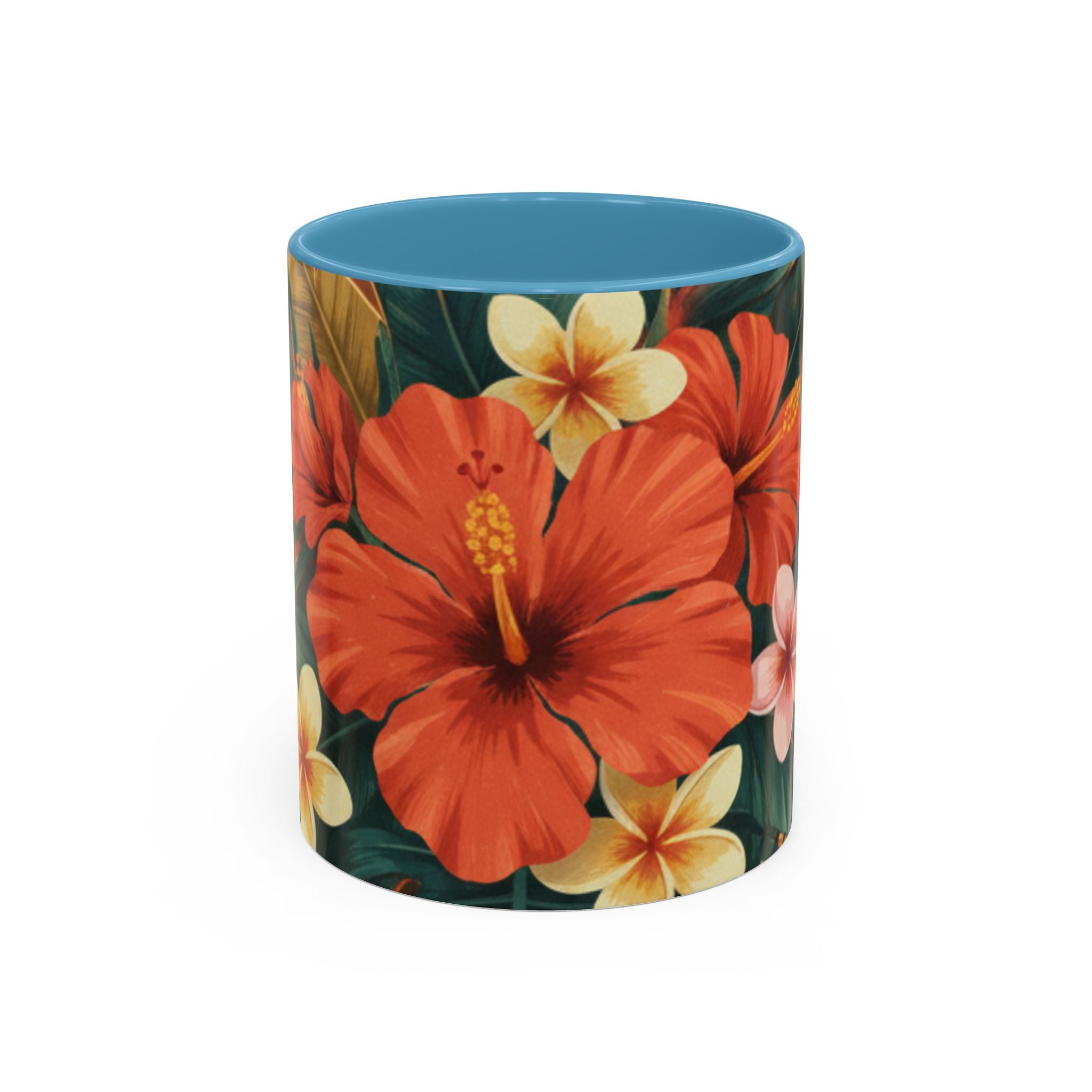 Hibiscus Tropical Coffee Mug — Floral Island Accent Mug (11/15 oz)