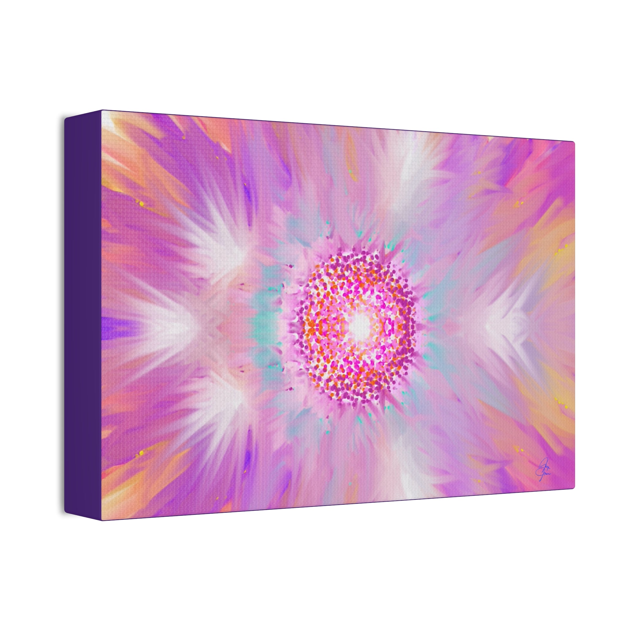 Pink Mandala Abstract Canvas - Stretched 1.5" Wall Art