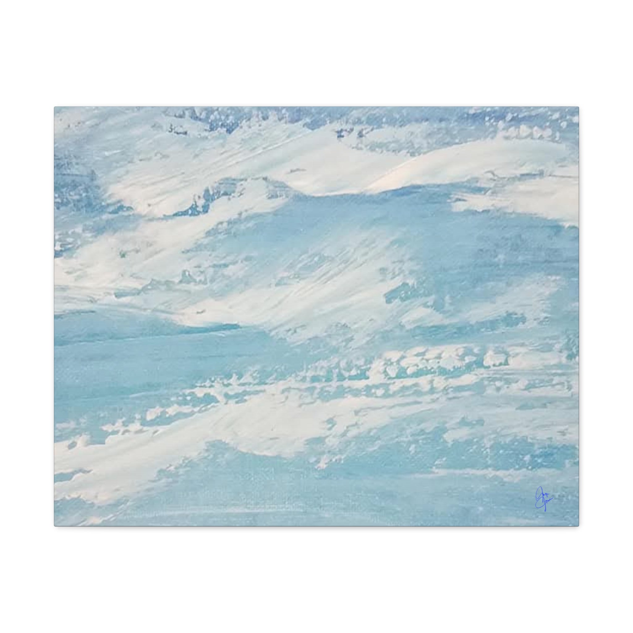 Canvas Wall Art - Serene Ocean Waves Design