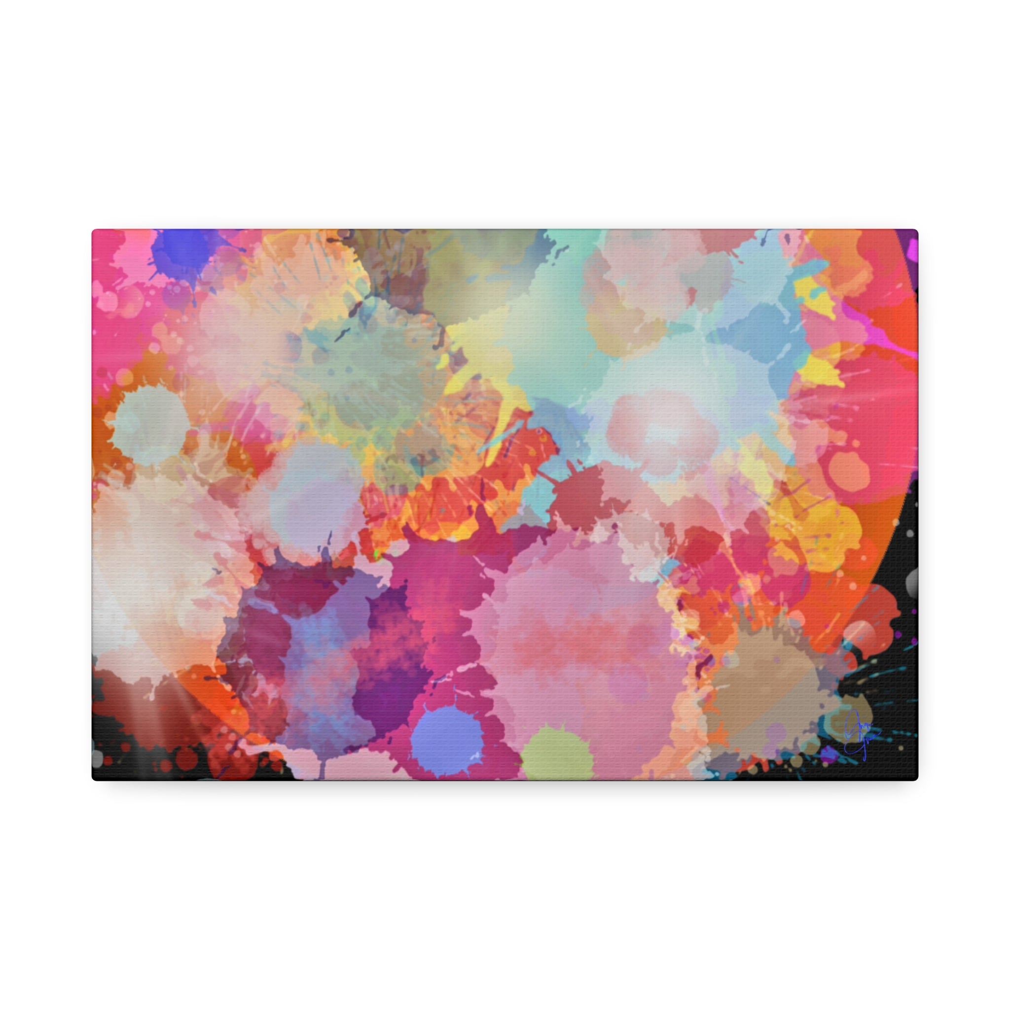 Abstract Color Splash Canvas Print — Vibrant Watercolor Ink Splash Wall Art
