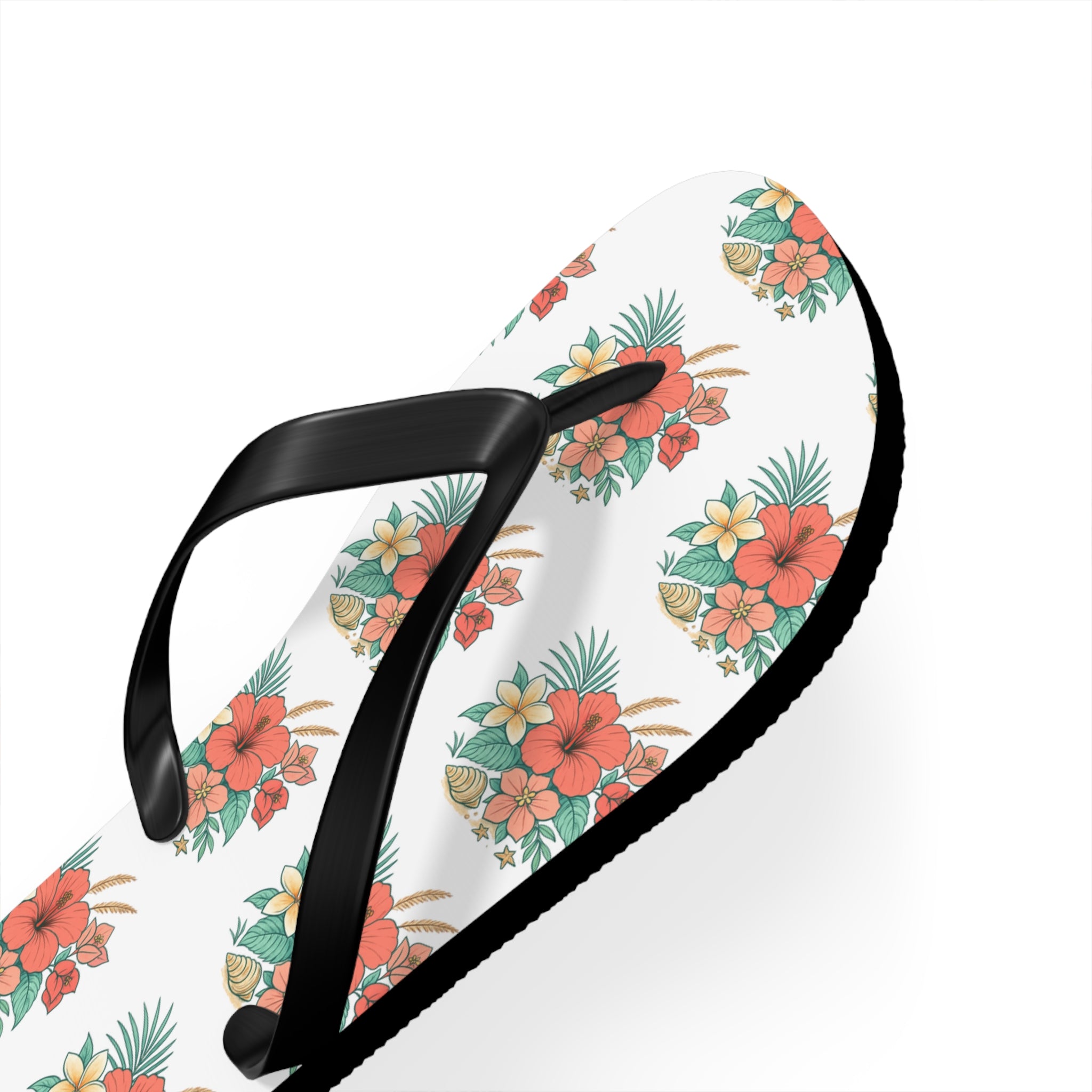 Tropical Hibiscus Flip Flops – Floral Beach Sandals