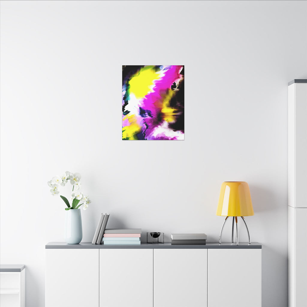 Abstract Color Splash Matte Canvas Wall Art