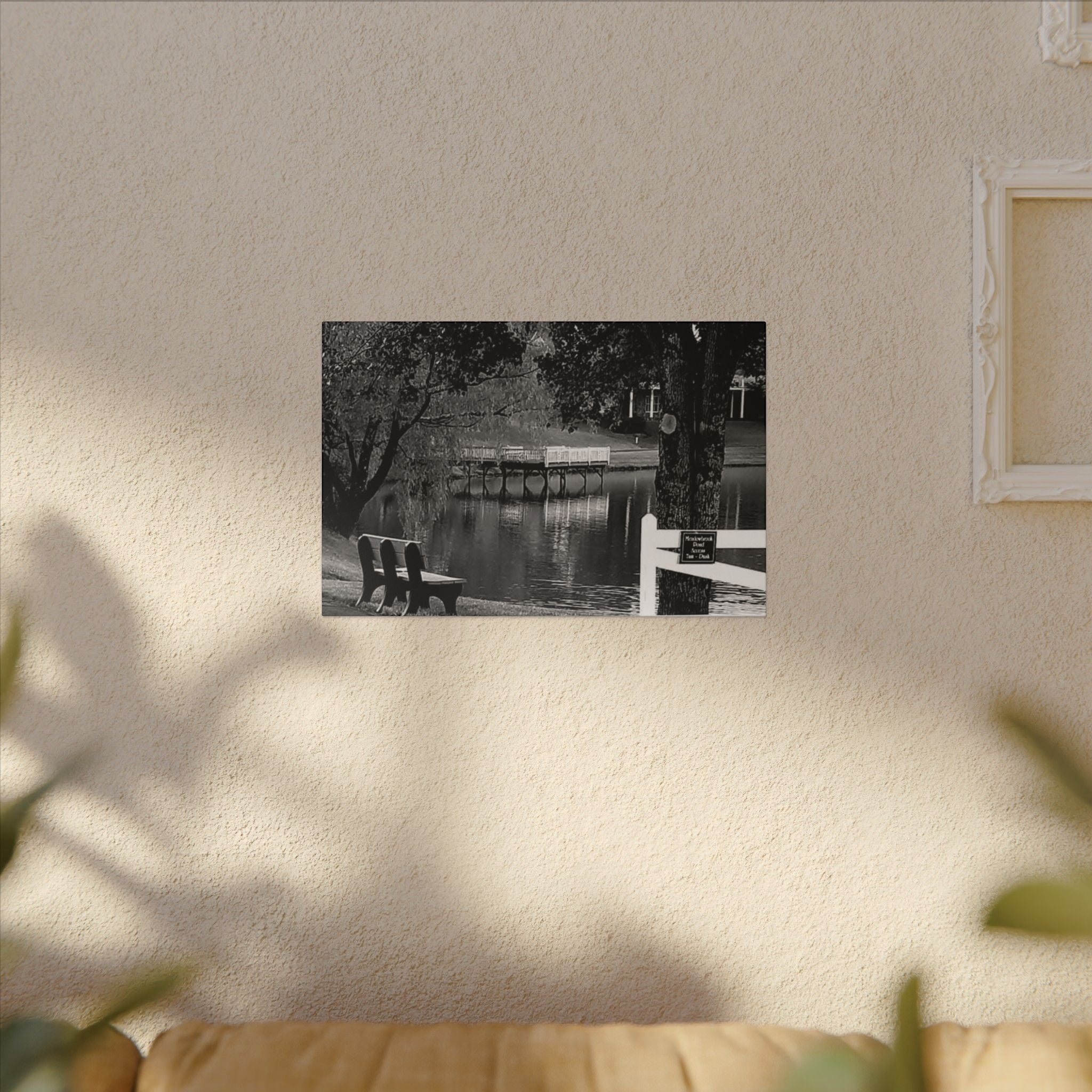 Black and White Canvas Wall Art - Tranquil Landscape Decor