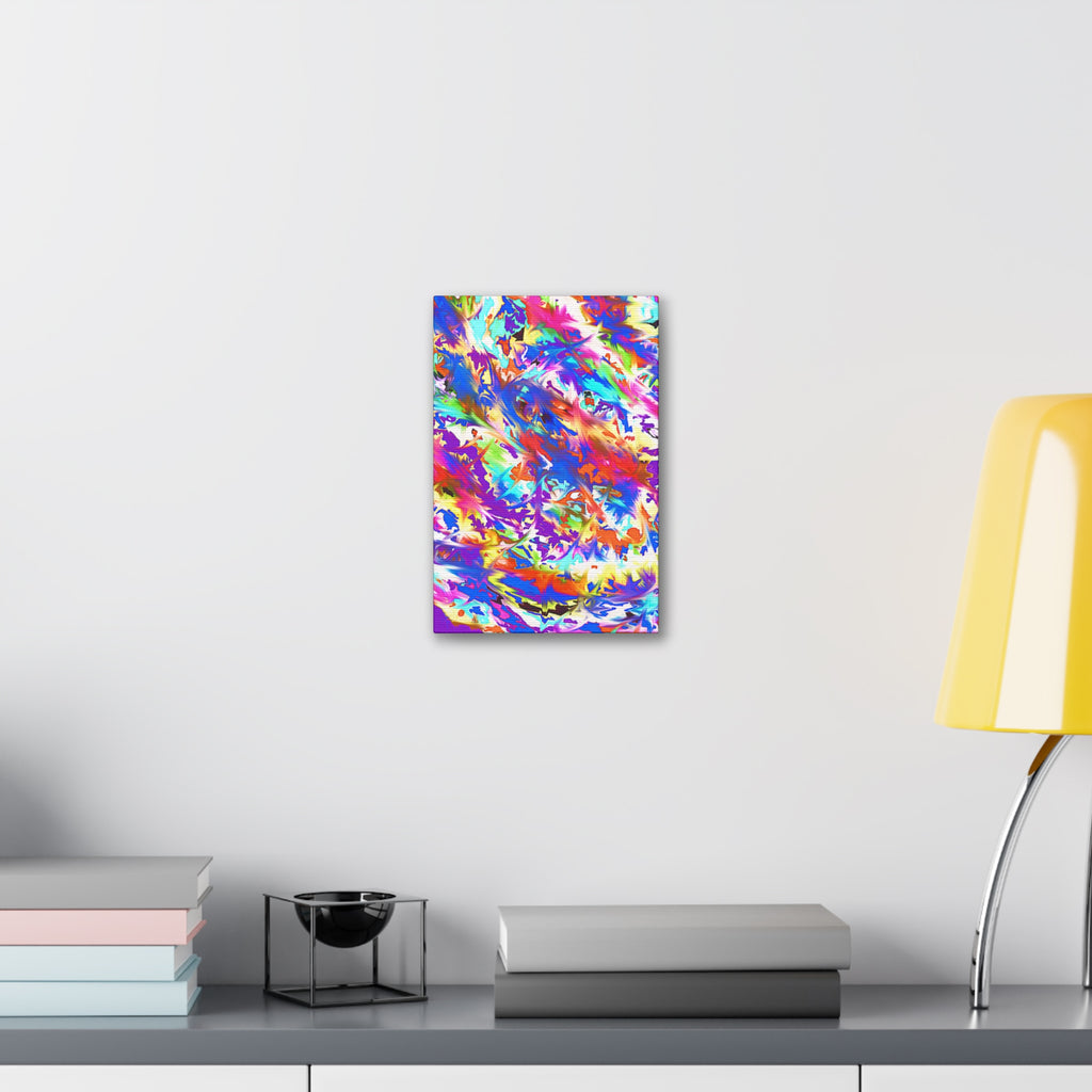Abstract Rainbow Splash Canvas Print — Colorful Stretched Wall Art (1.5" Edge)