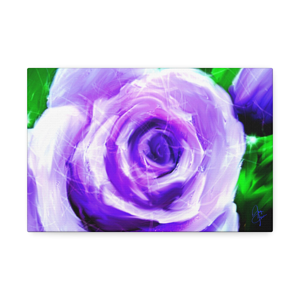 Purple Rose Canvas Print – Stretched 1.5" Floral Wall Art