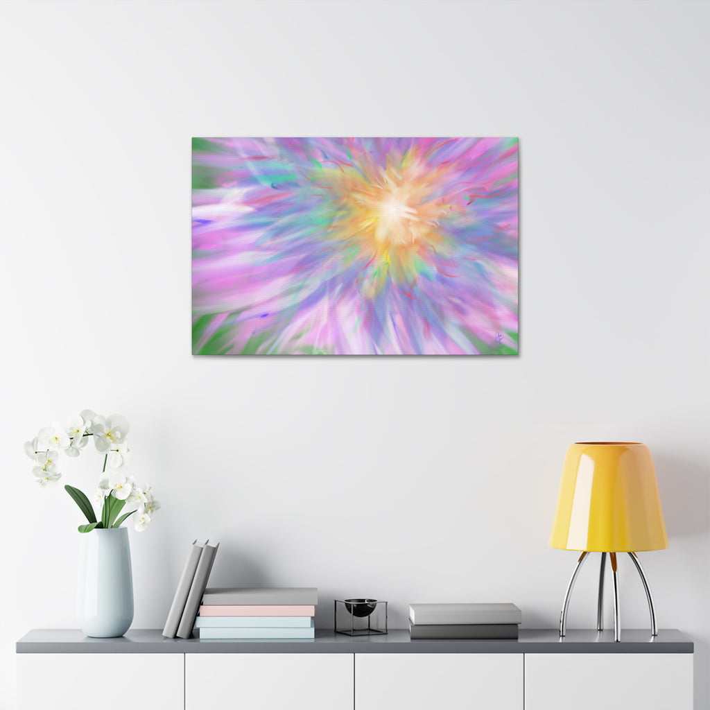 Vibrant Lilypad Stretched Canvas Wall Art