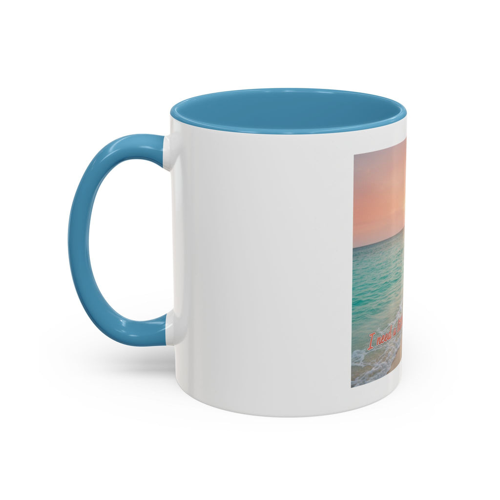 Tropical Beach Coffee Mug — Sunset Palm Ocean Accent Mug (11/15 oz)
