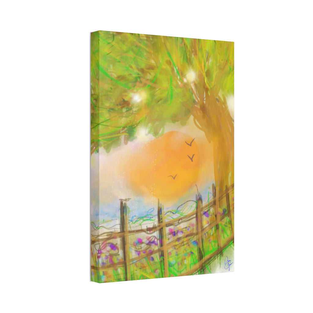Abstract Tree Canvas Print — Black & White or Vibrant Color