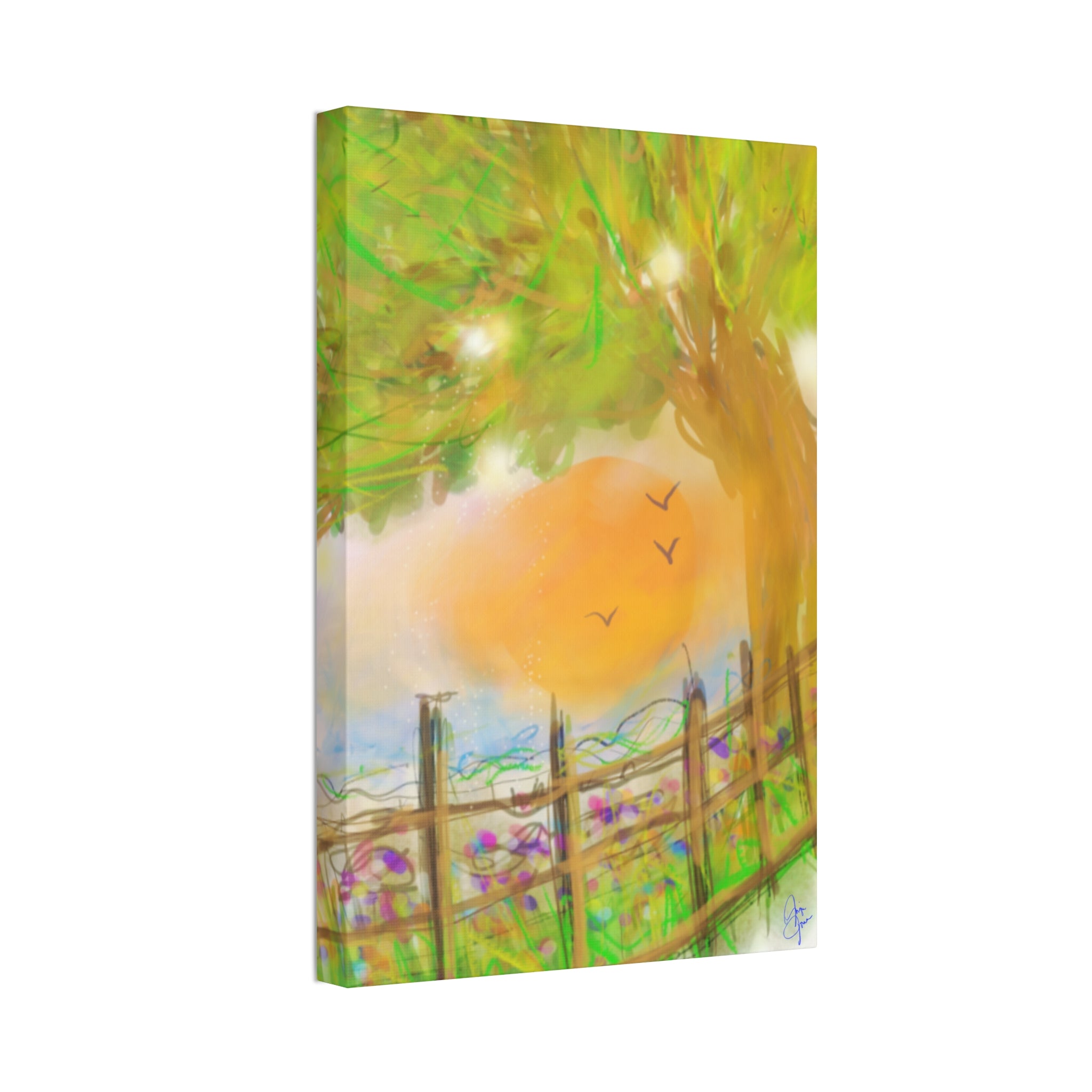 Abstract Tree Canvas Print — Black & White or Vibrant Color
