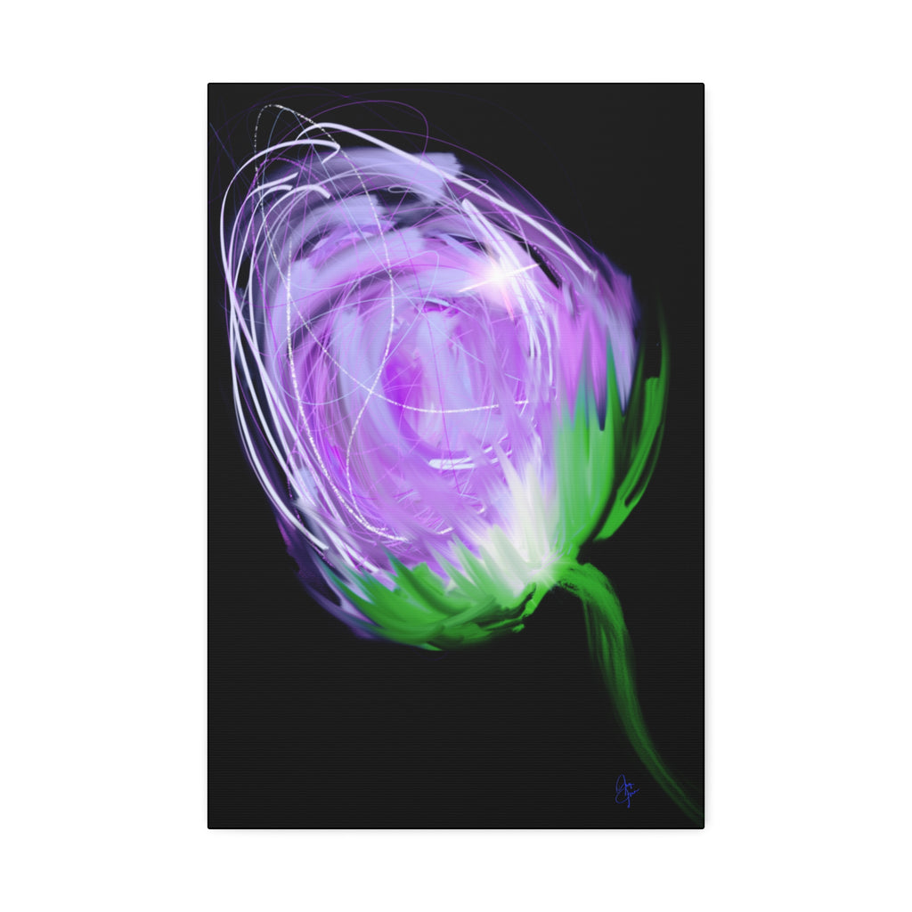 Abstract Purple Bloom Canvas Print — Stretched 1.5" Wall Art