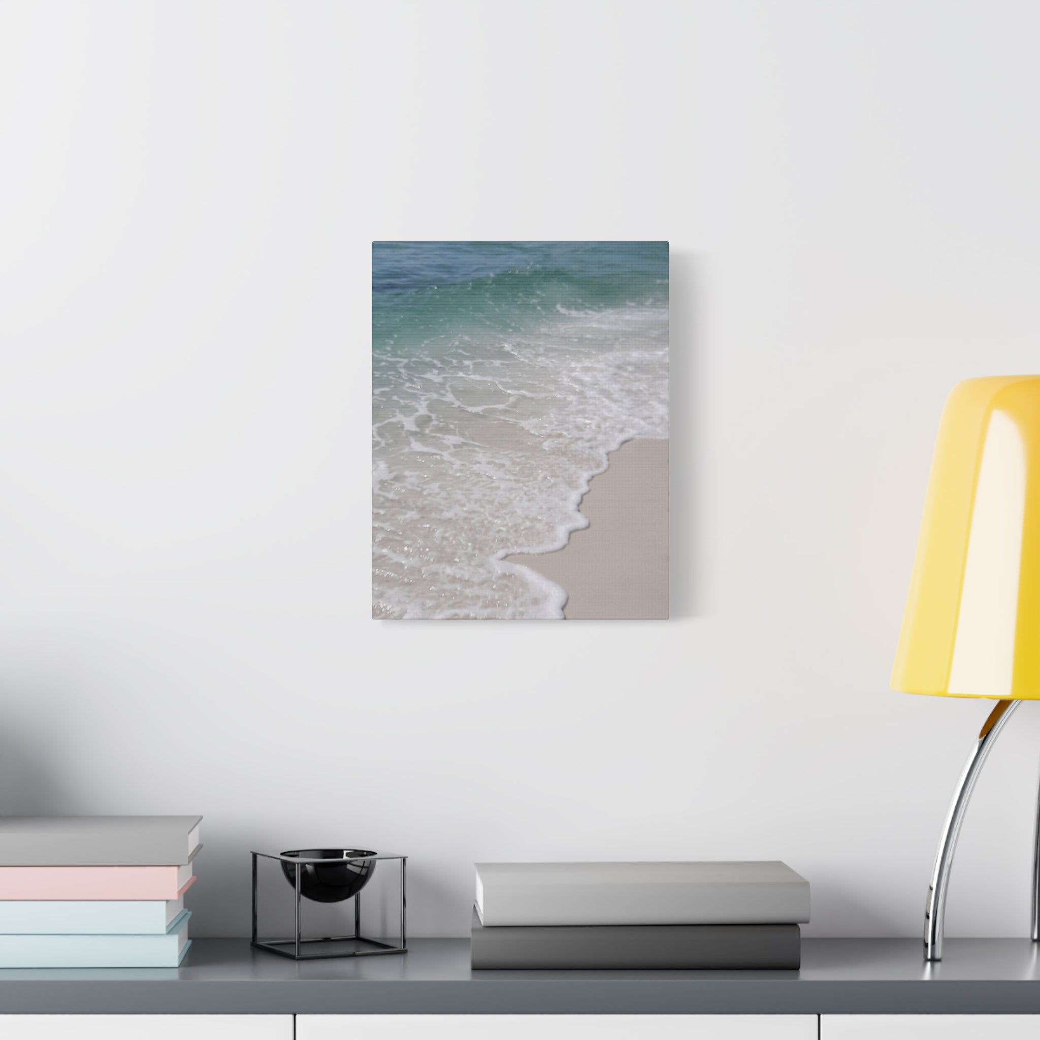 Seaside Shoreline Matte Canvas Print — Tranquil Beach Wall Art, Stretched 1.25"
