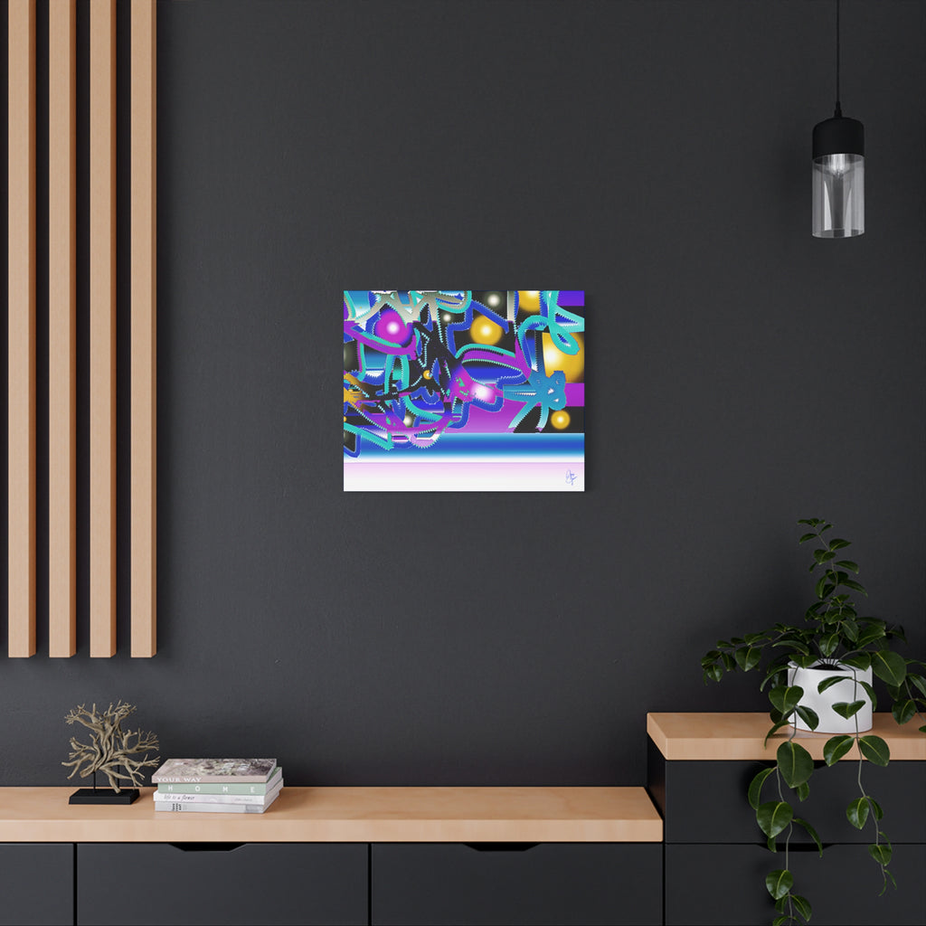 Contemporary City Lights Matte Canvas Wall Art — Stretched 1.25"