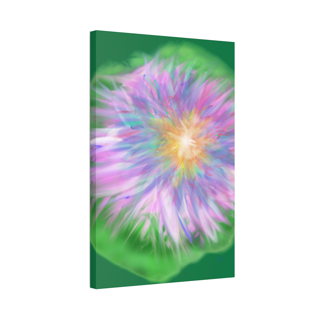 Vibrant Lilypad Stretched Canvas Wall Art