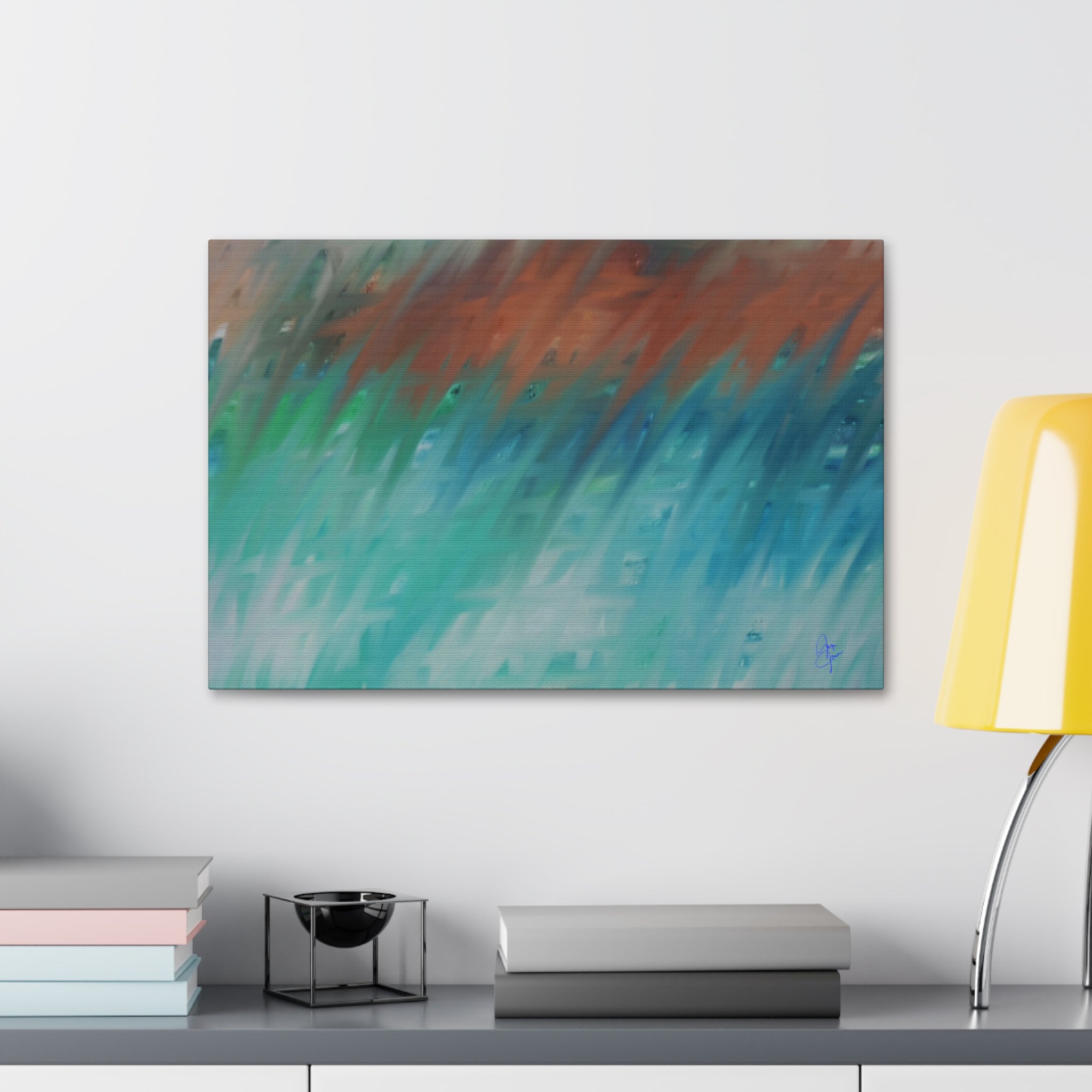 Ocean Breeze Abstract Canvas - Stretched 1.5" Wall Art