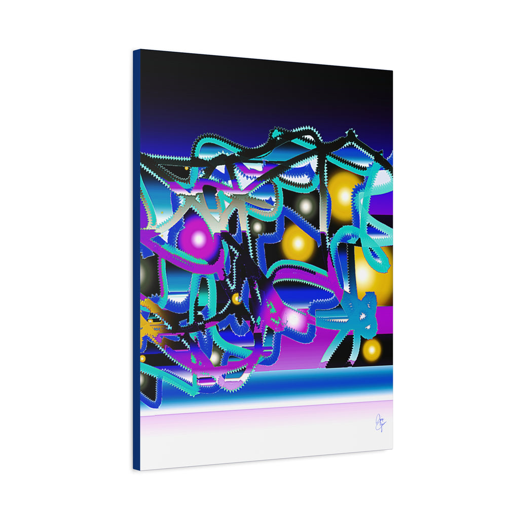 Contemporary City Lights Matte Canvas Wall Art — Stretched 1.25"