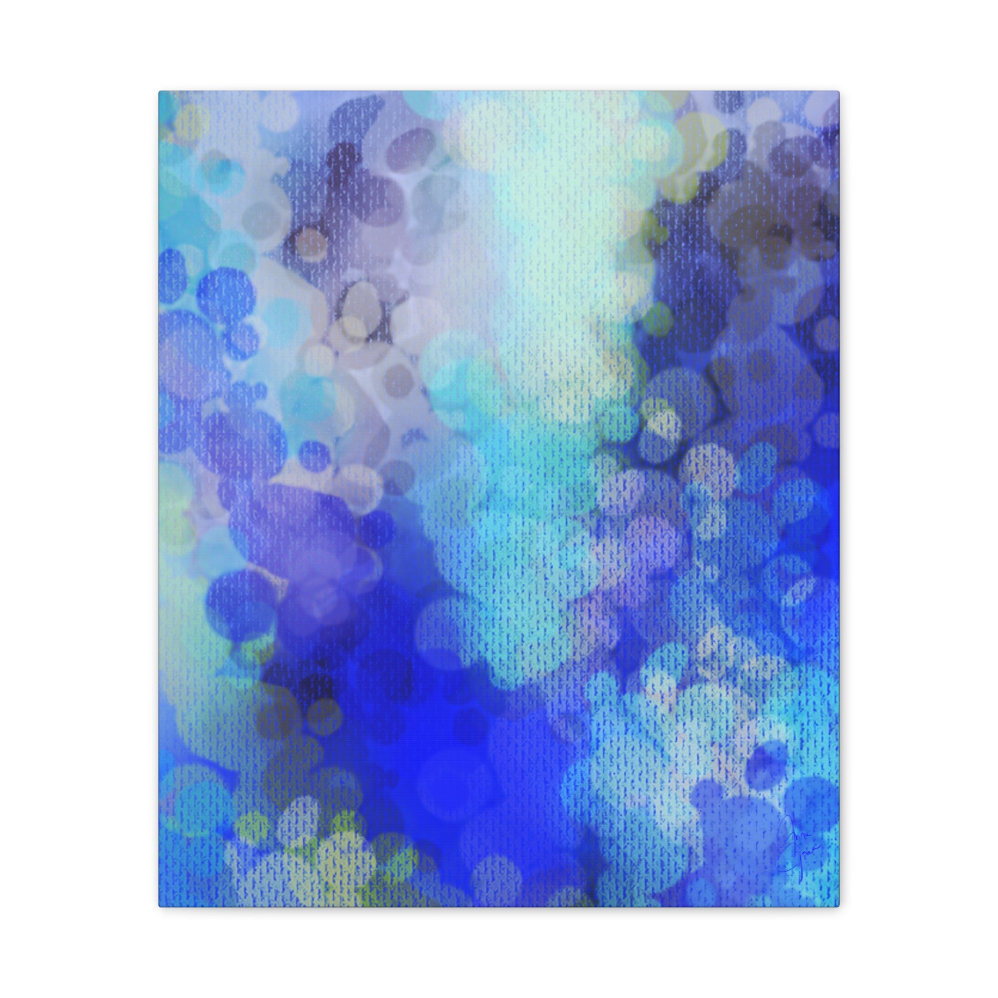Blue Bokeh Abstract Canvas Print