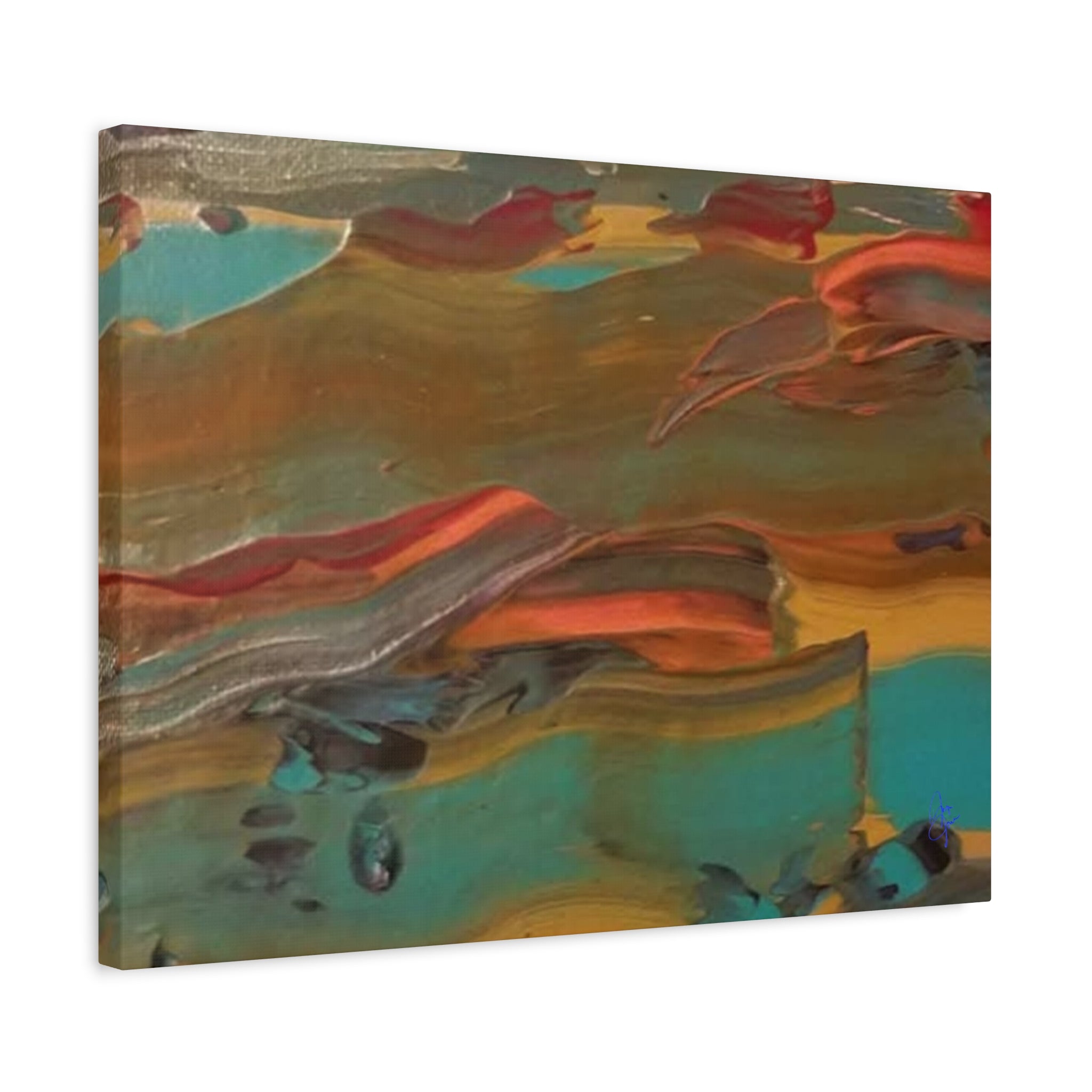 Abstract Colorwave Matte Canvas Print — Stretched 1.25" Wall Art